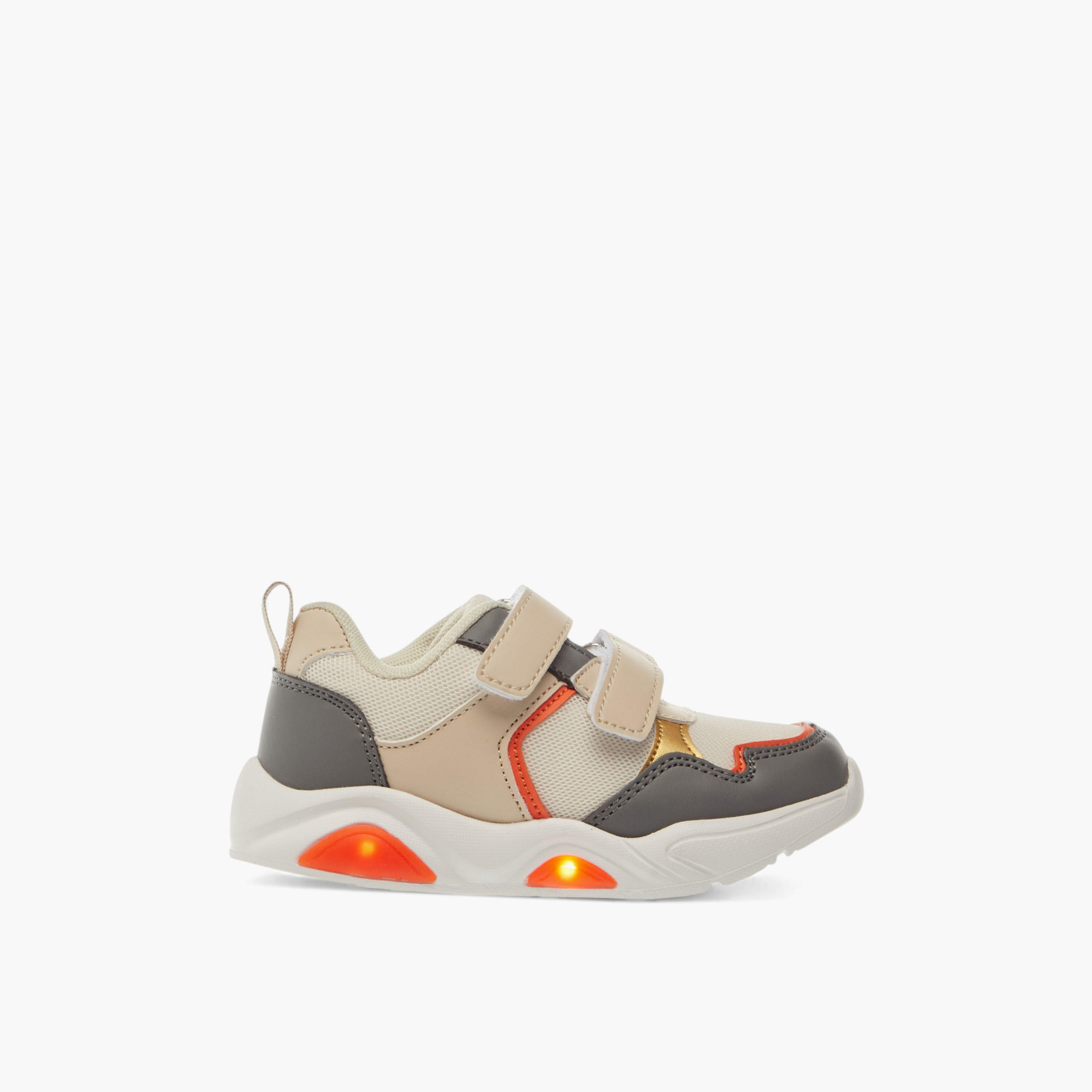 LBL by Shoexpress Panelled Sneakers with Hook and Loop Closure-boys-shoes-sneakers-image-6