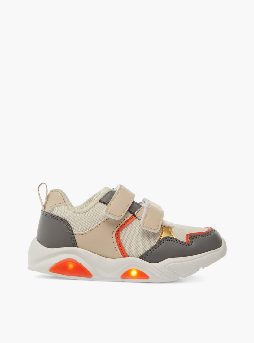 LBL by Shoexpress Panelled Sneakers with Hook and Loop Closure-boys-shoes-sneakers-image-6
