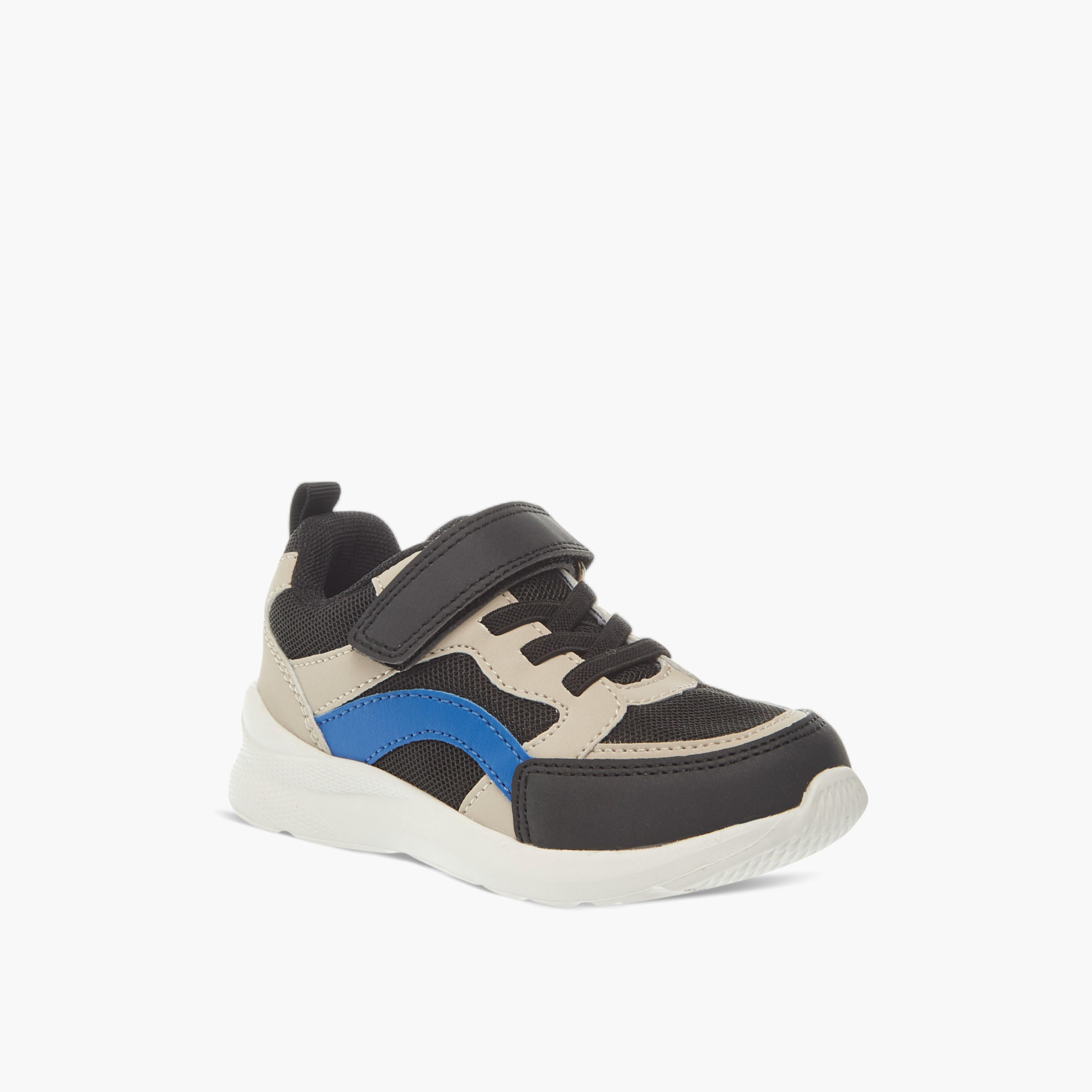 LBL by Shoexpress Panelled Sneakers with Hook and Loop Closure-boys-shoes-sneakers-image-2