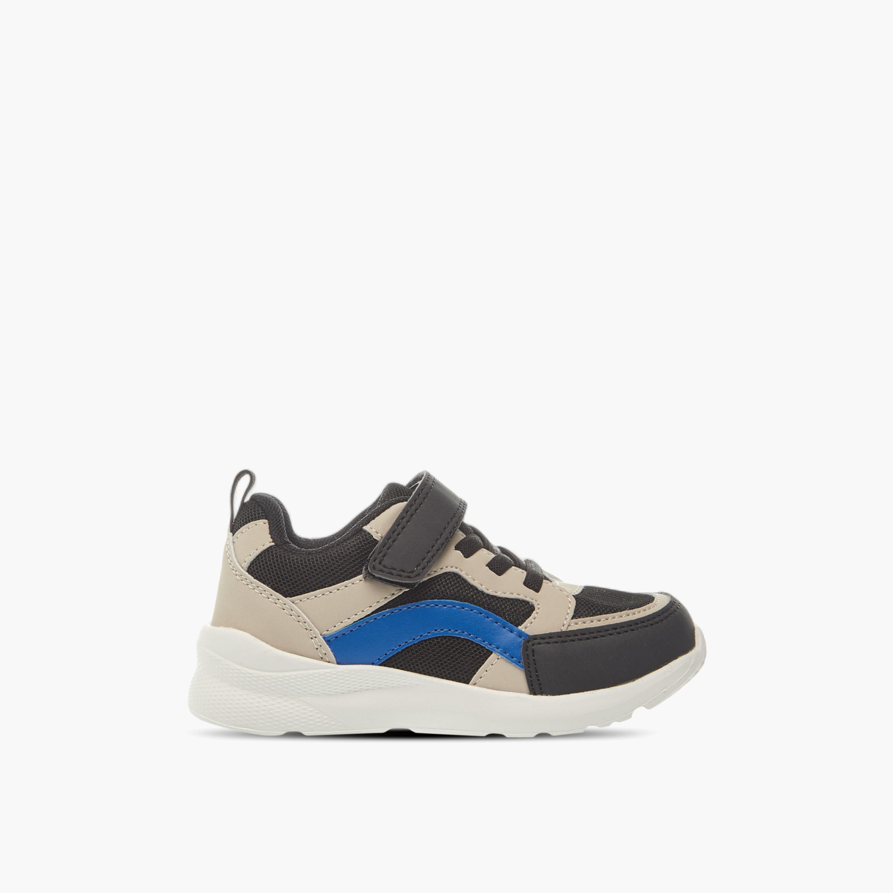LBL by Shoexpress Panelled Sneakers with Hook and Loop Closure-boys-shoes-sneakers-image-3