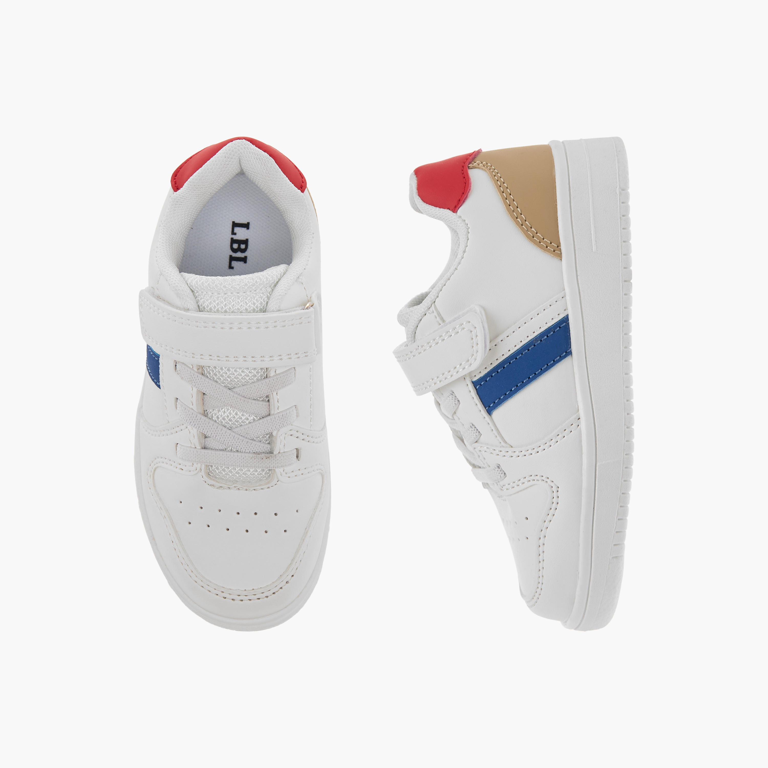 LBL by Shoexpress Colourblock Sneakers with Hook and Loop Closure-boys-shoes-sneakers-image-1