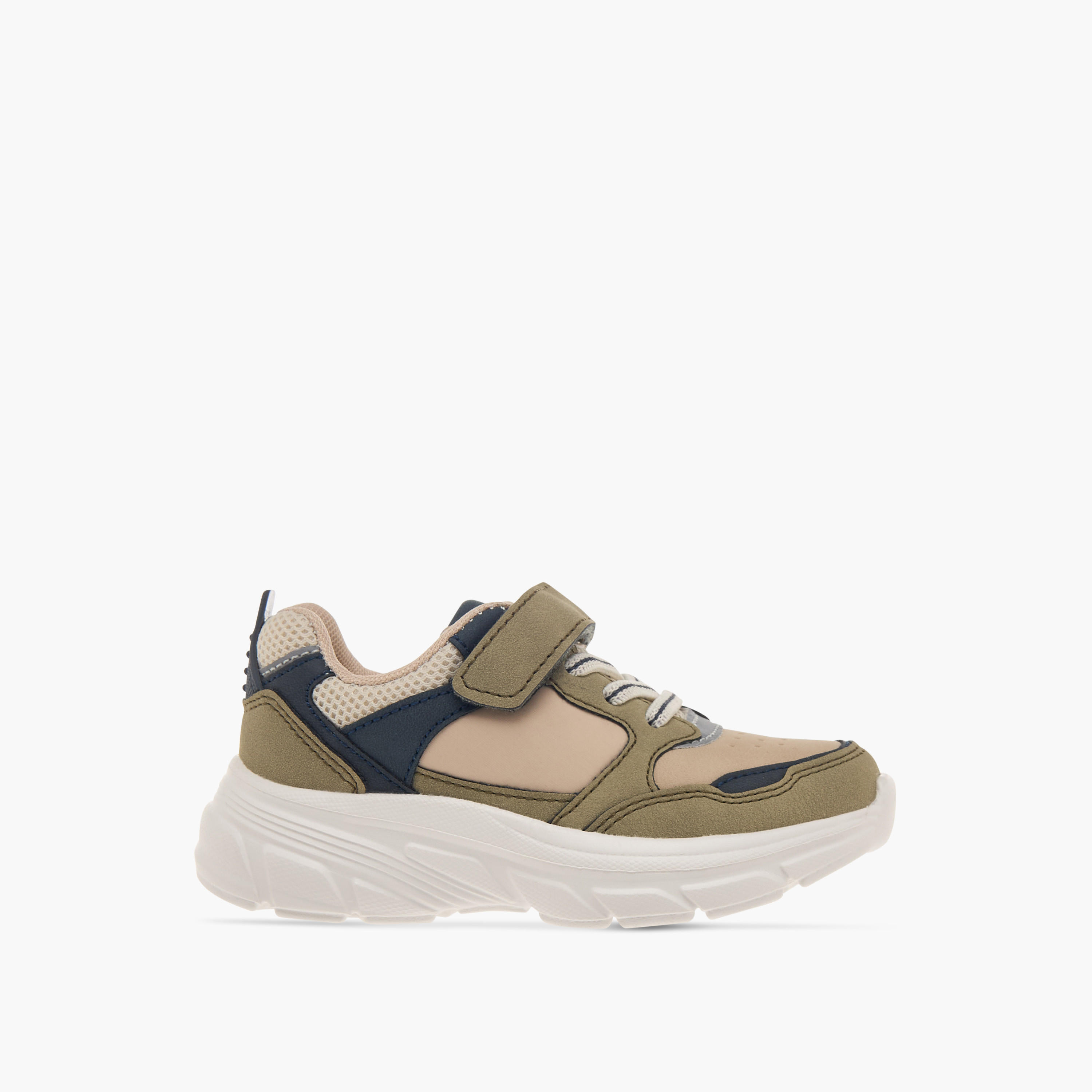 LBL by Shoexpress Panelled Sneakers with Hook and Loop Closure-boys-shoes-sneakers-image-3