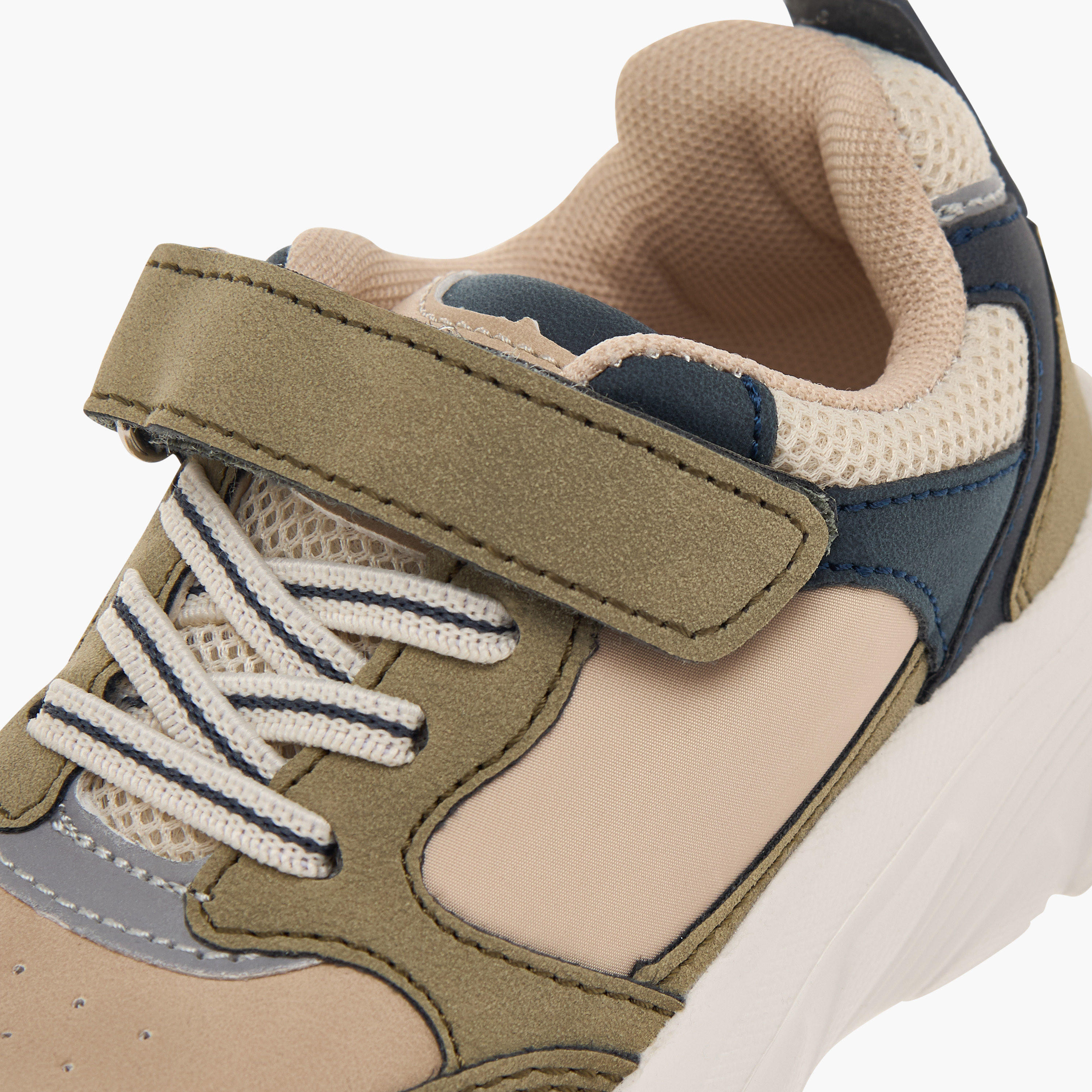 LBL by Shoexpress Panelled Sneakers with Hook and Loop Closure-boys-shoes-sneakers-image-4