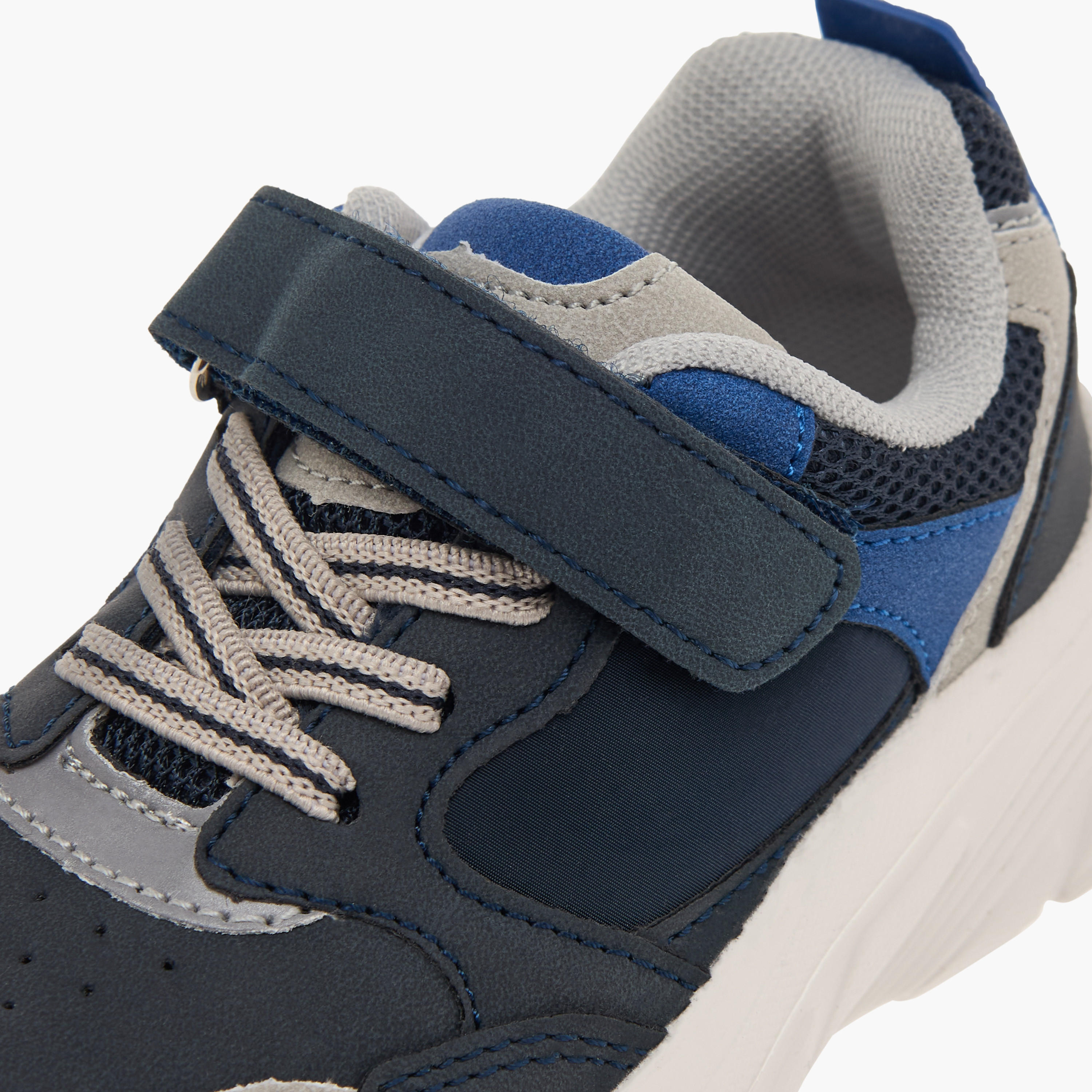 LBL by Shoexpress Panelled Sneakers with Hook and Loop Closure-boys-shoes-sneakers-image-4
