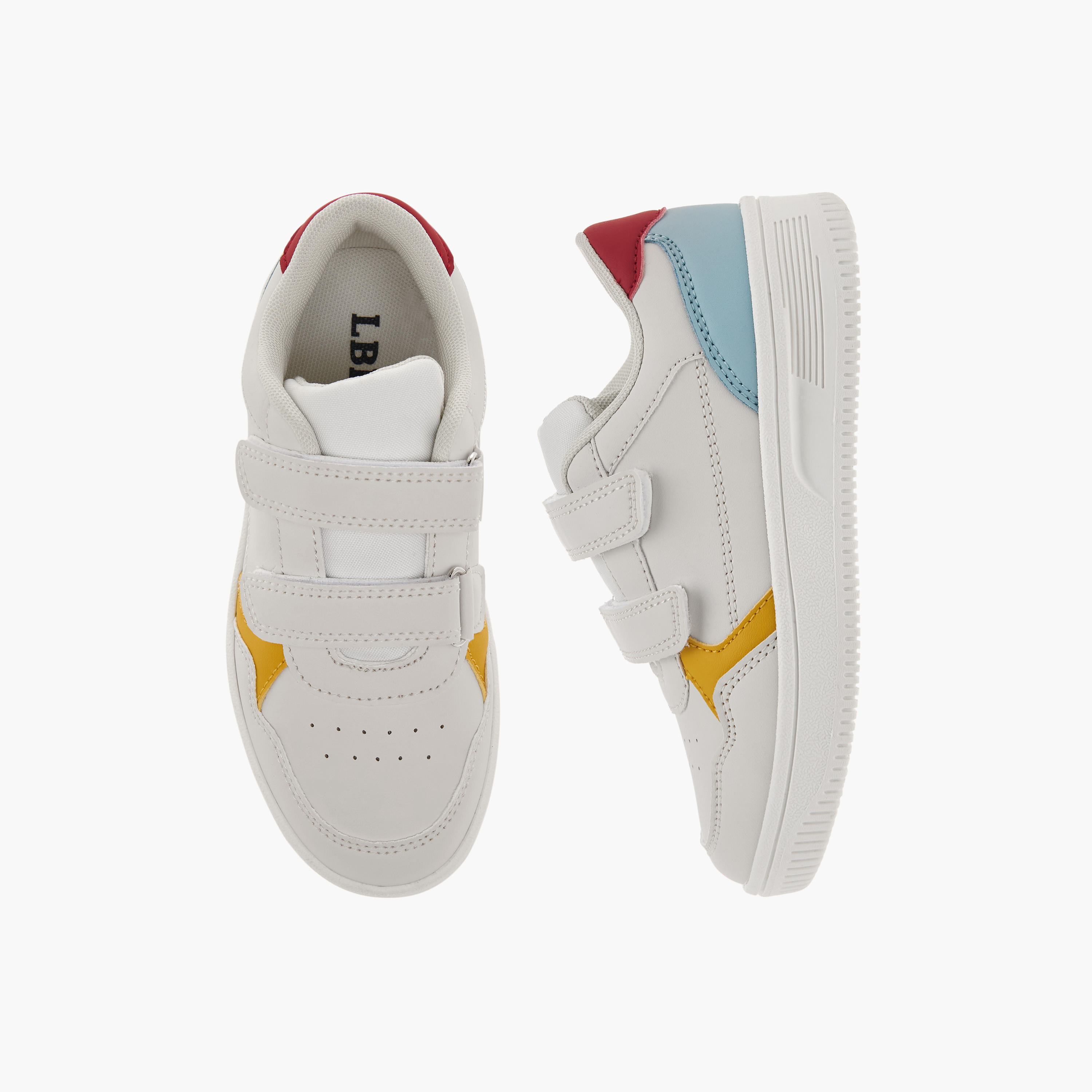 LBL by Shoexpress Panelled Sneakers with Hook and Loop Closure-boys-shoes-sneakers-image-1