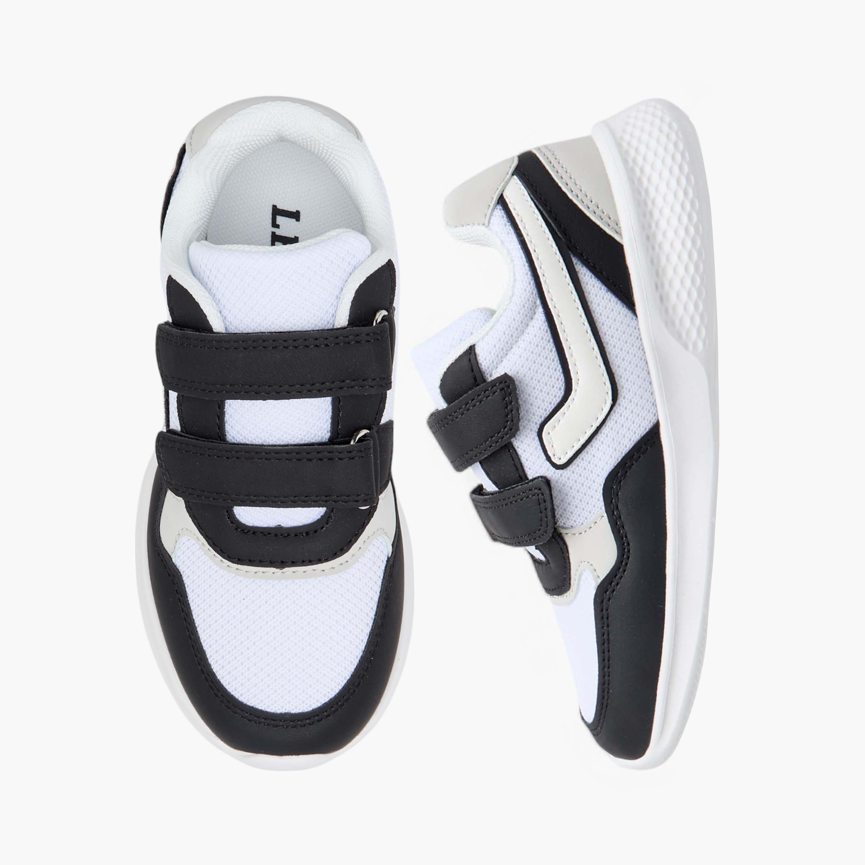 LBL by Shoexpress Colourblock Sneakers with Hook and Loop Closure-boys-shoes-sneakers-image-1
