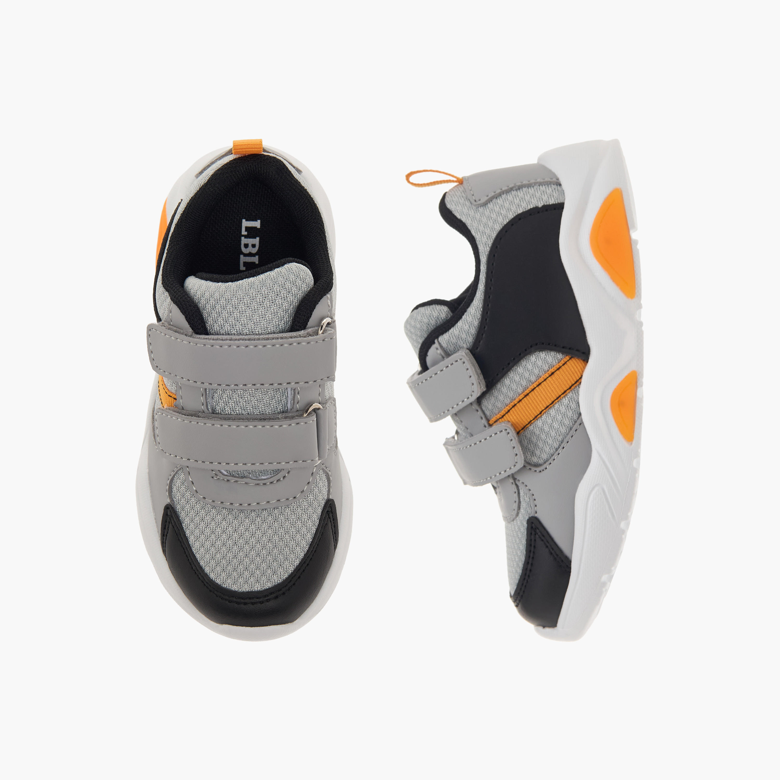 LBL by Shoexpress Panelled Sneakers with Hook and Loop Closure-boys-shoes-sneakers-image-1