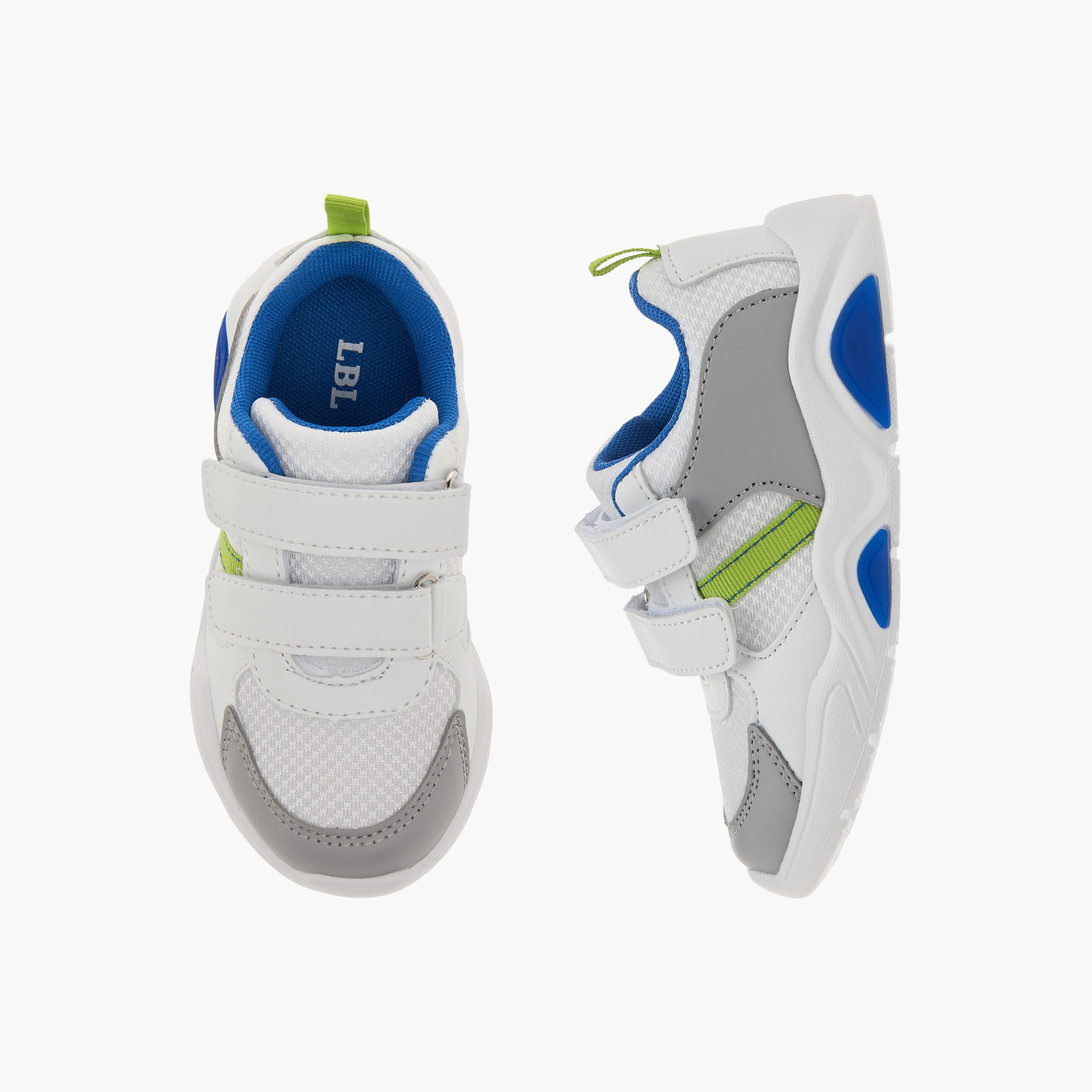 LBL by Shoexpress Panelled Sneakers with Hook and Loop Closure-boys-shoes-sneakers-image-1