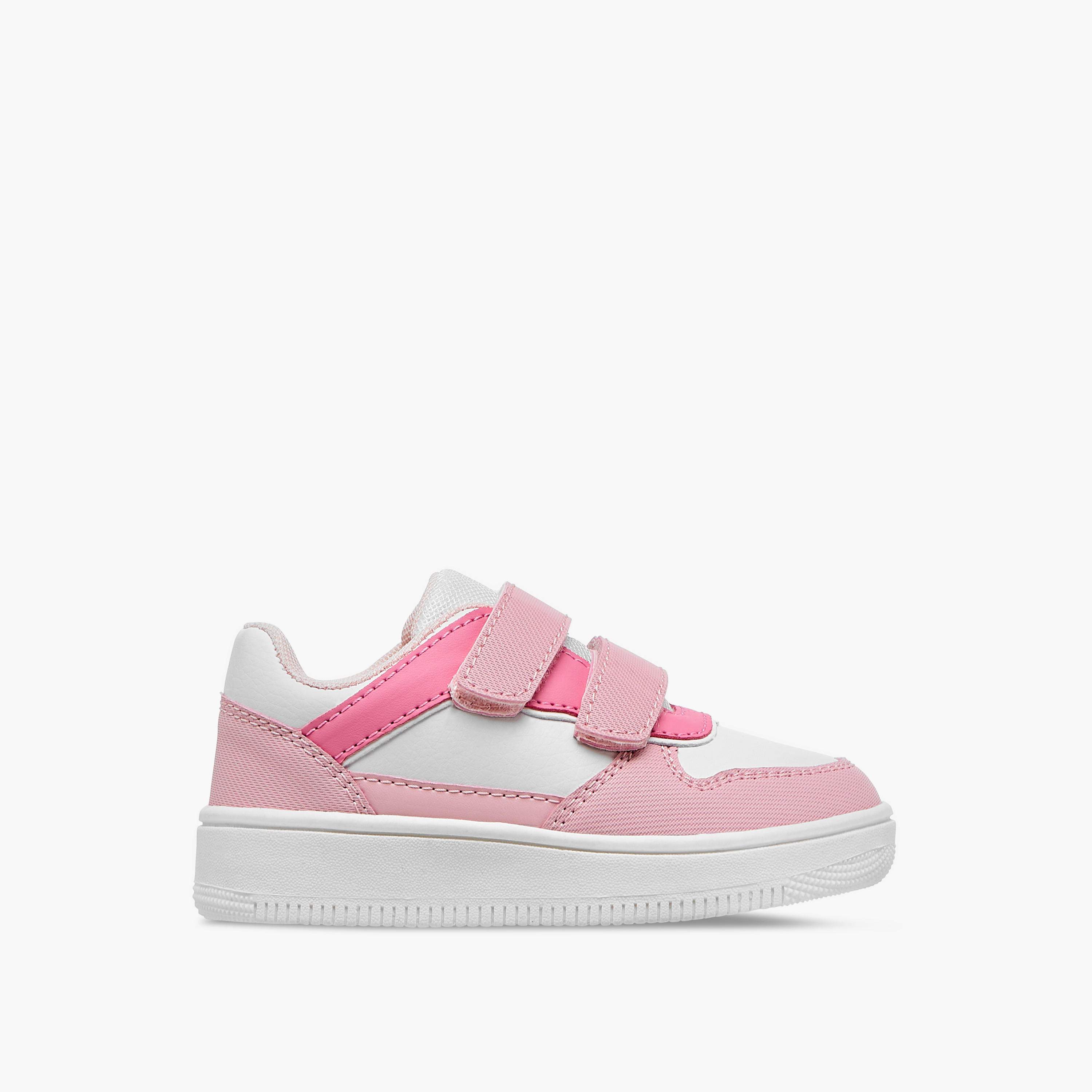 Flora Bella Panelled Sneakers with Hook and Loop Closure-girls-shoes-sneakers-image-3