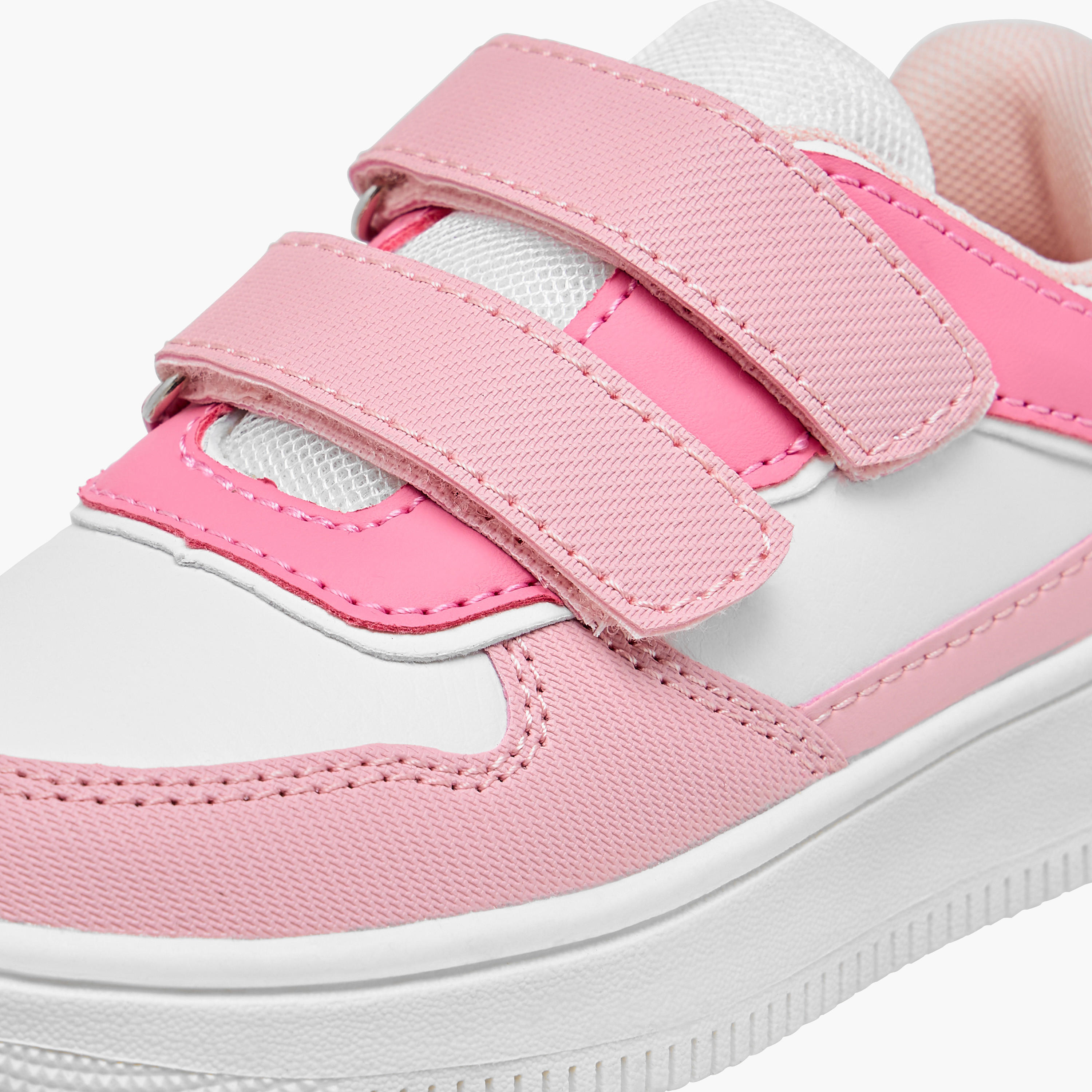 Flora Bella Panelled Sneakers with Hook and Loop Closure-girls-shoes-sneakers-image-4