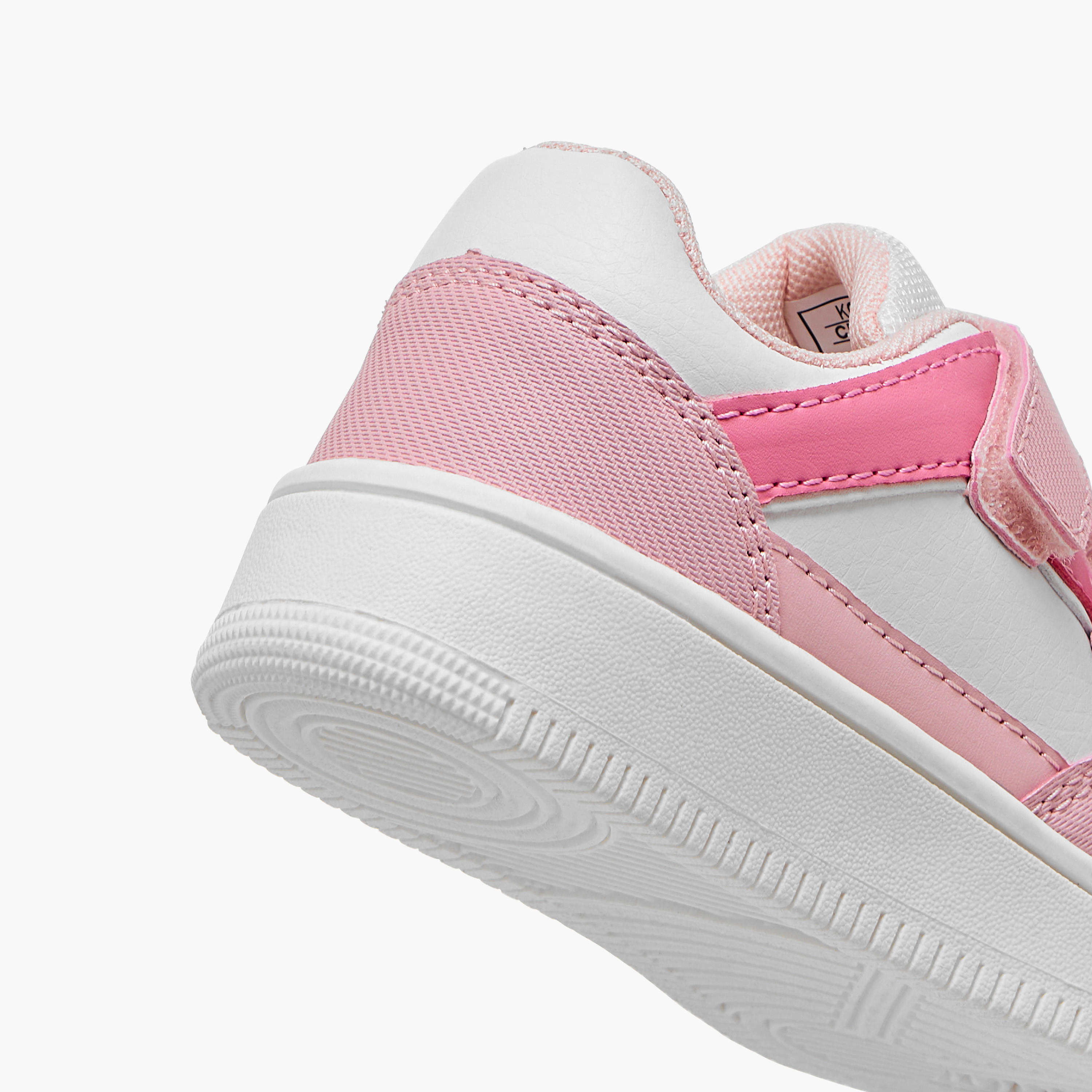 Flora Bella Panelled Sneakers with Hook and Loop Closure-girls-shoes-sneakers-image-5