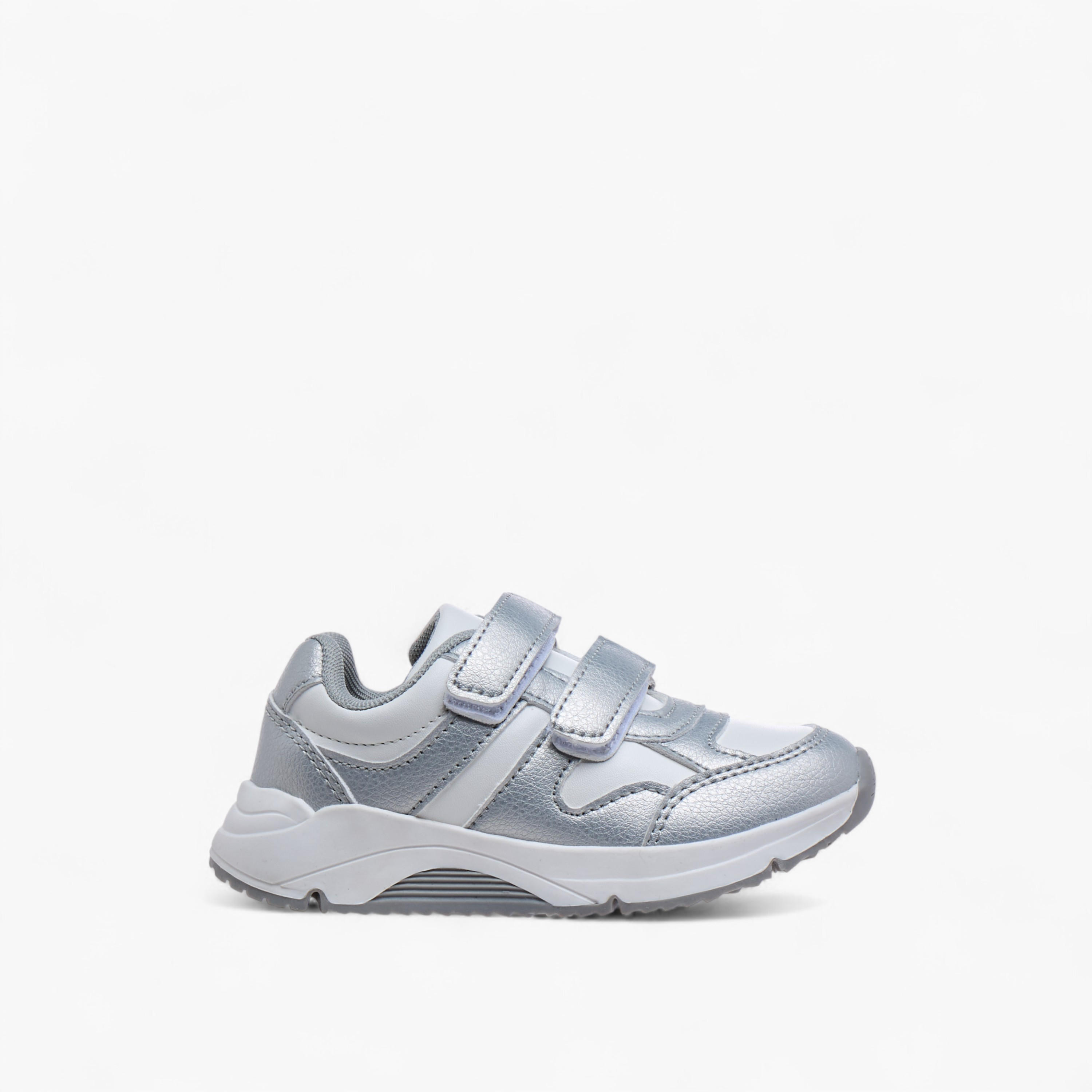 Flora Bella Panelled Sneakers with Hook and Loop Closure-girls-shoes-sneakers-image-3