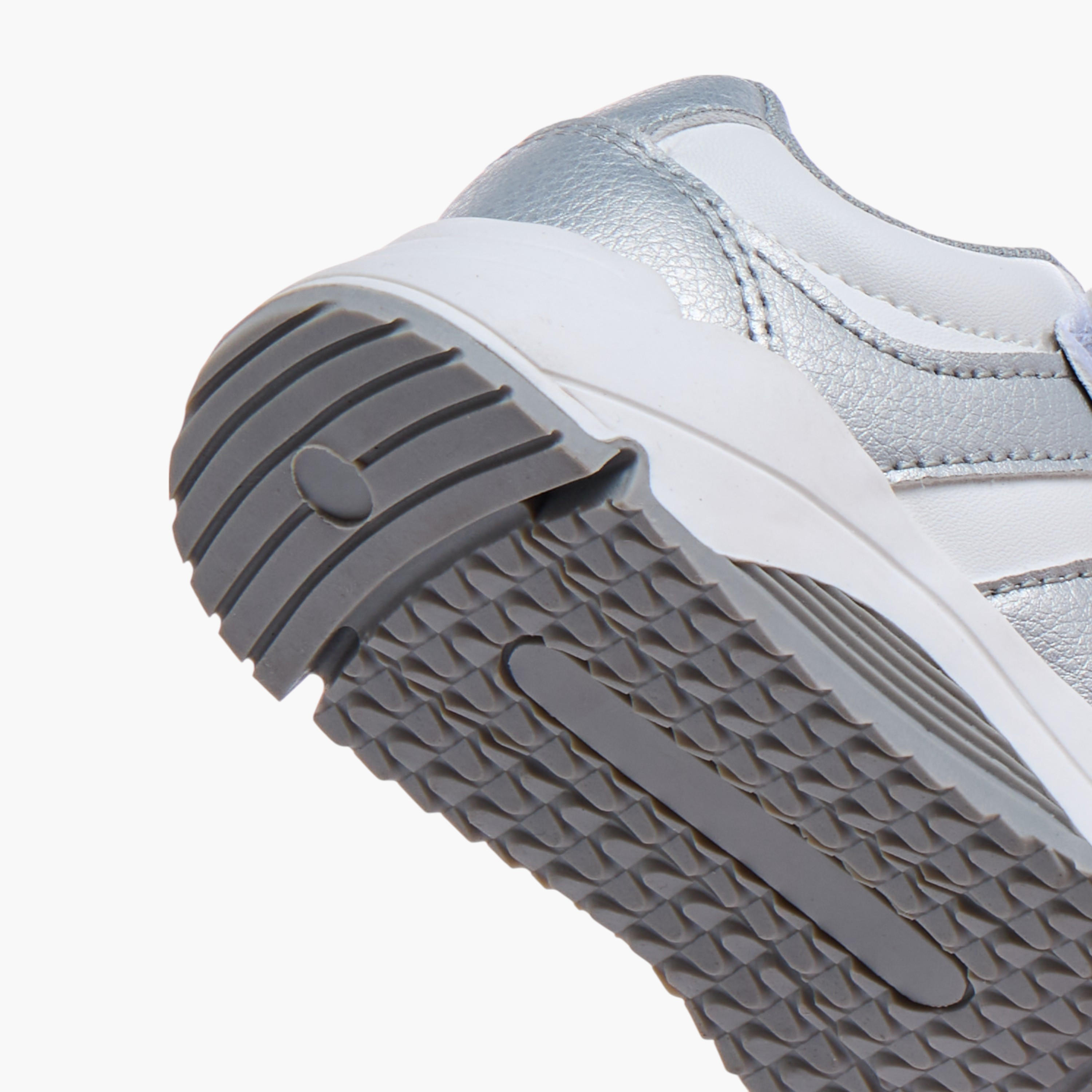 Flora Bella Panelled Sneakers with Hook and Loop Closure-girls-shoes-sneakers-image-5