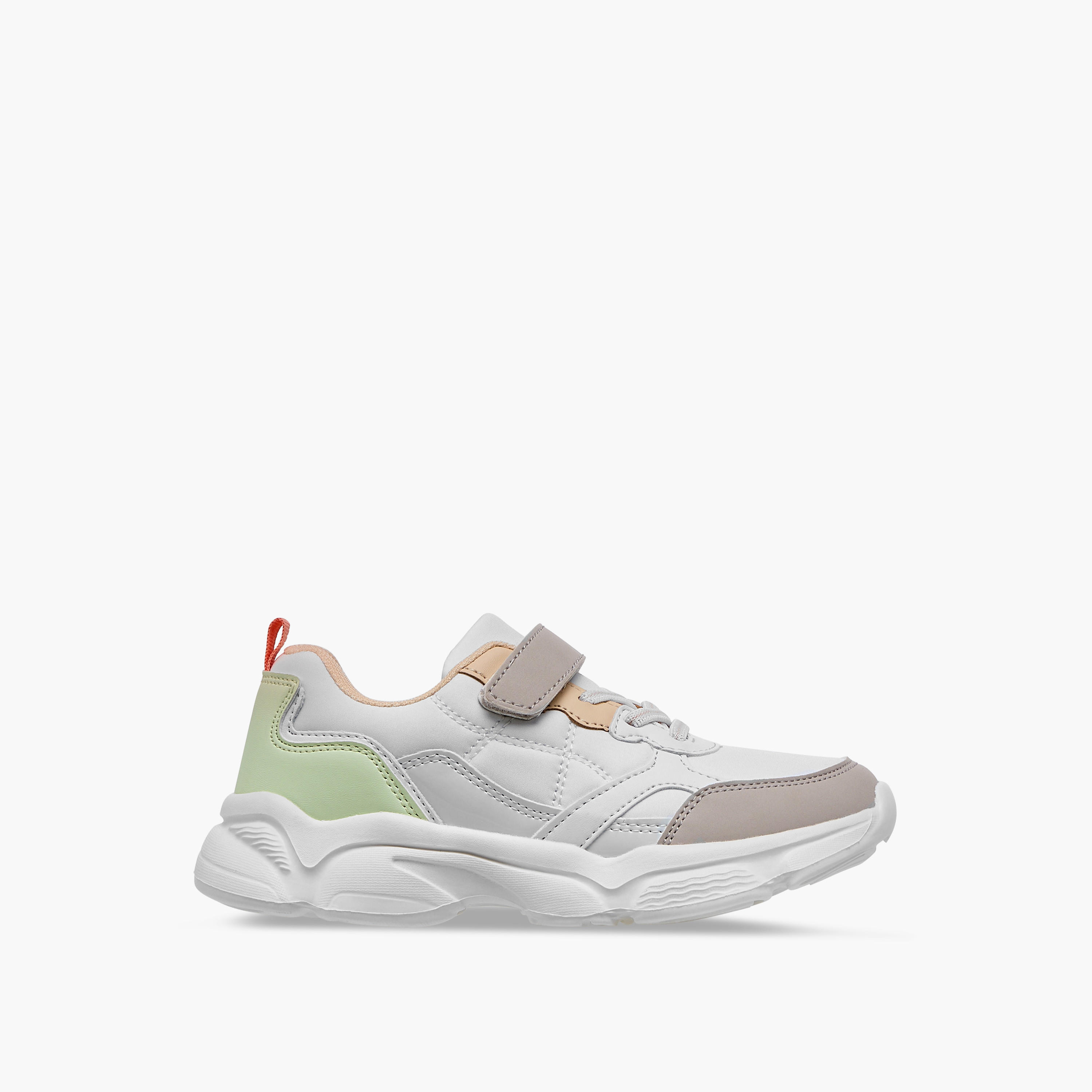 Flora Bella Colourblock Sneakers with Hook and Loop Closure-girls-shoes-sneakers-image-3