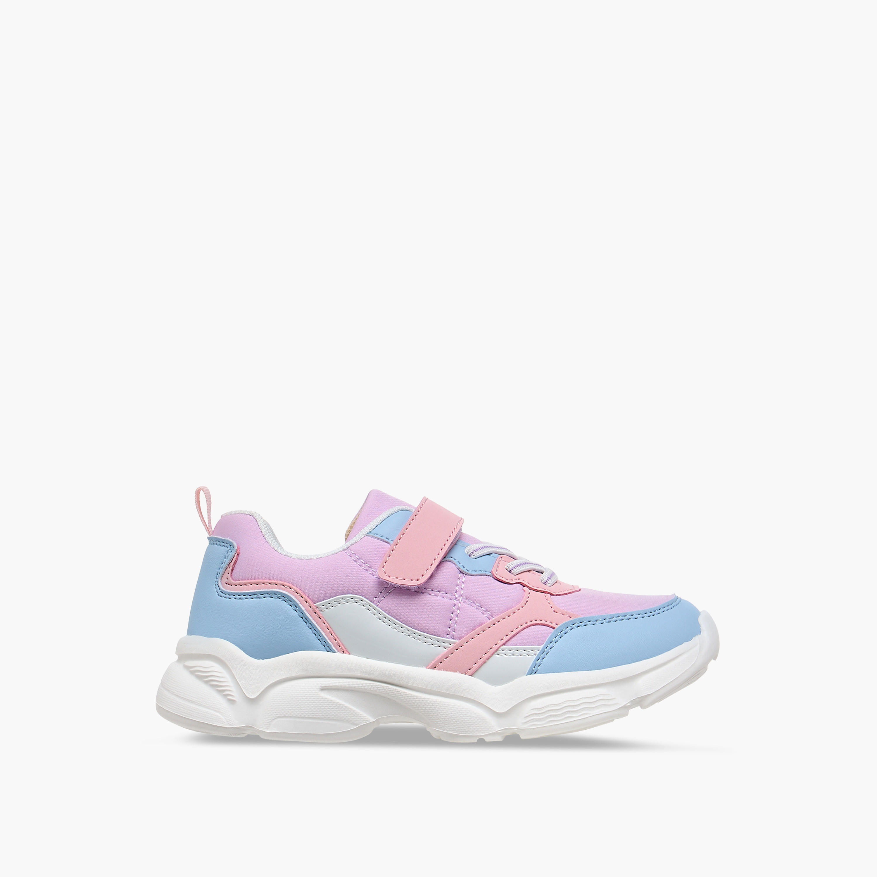 Flora Bella Colourblock Sneakers with Hook and Loop Closure-girls-shoes-sneakers-image-3