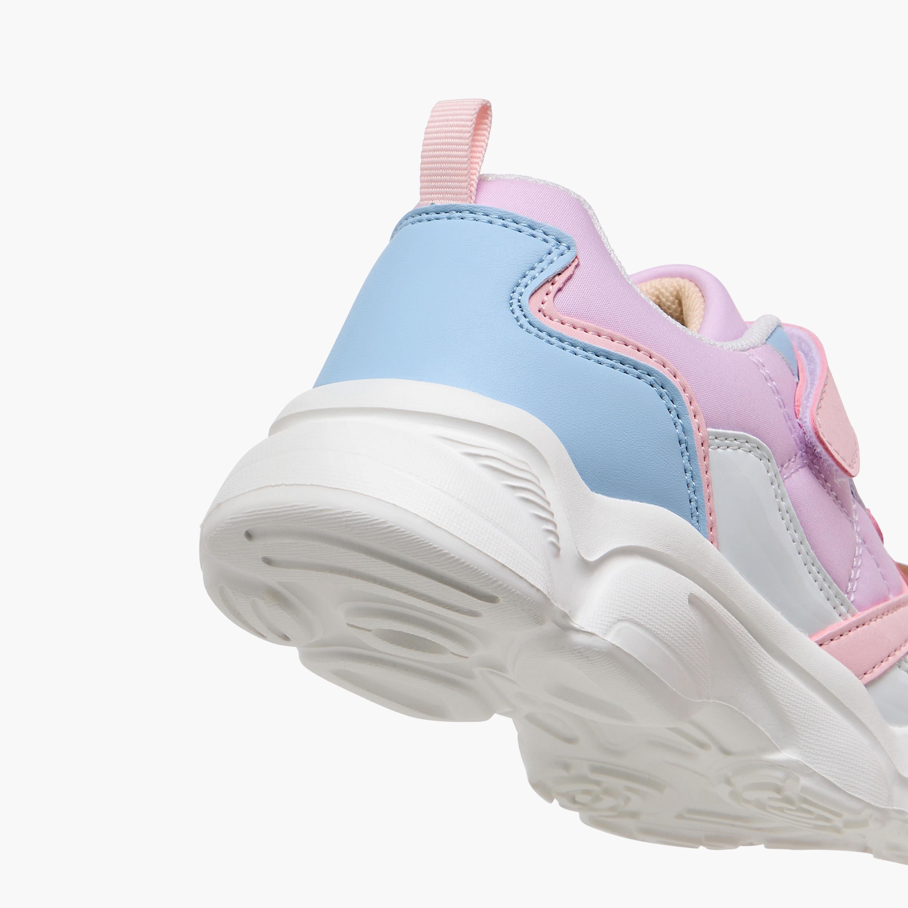 Flora Bella Colourblock Sneakers with Hook and Loop Closure-girls-shoes-sneakers-image-5