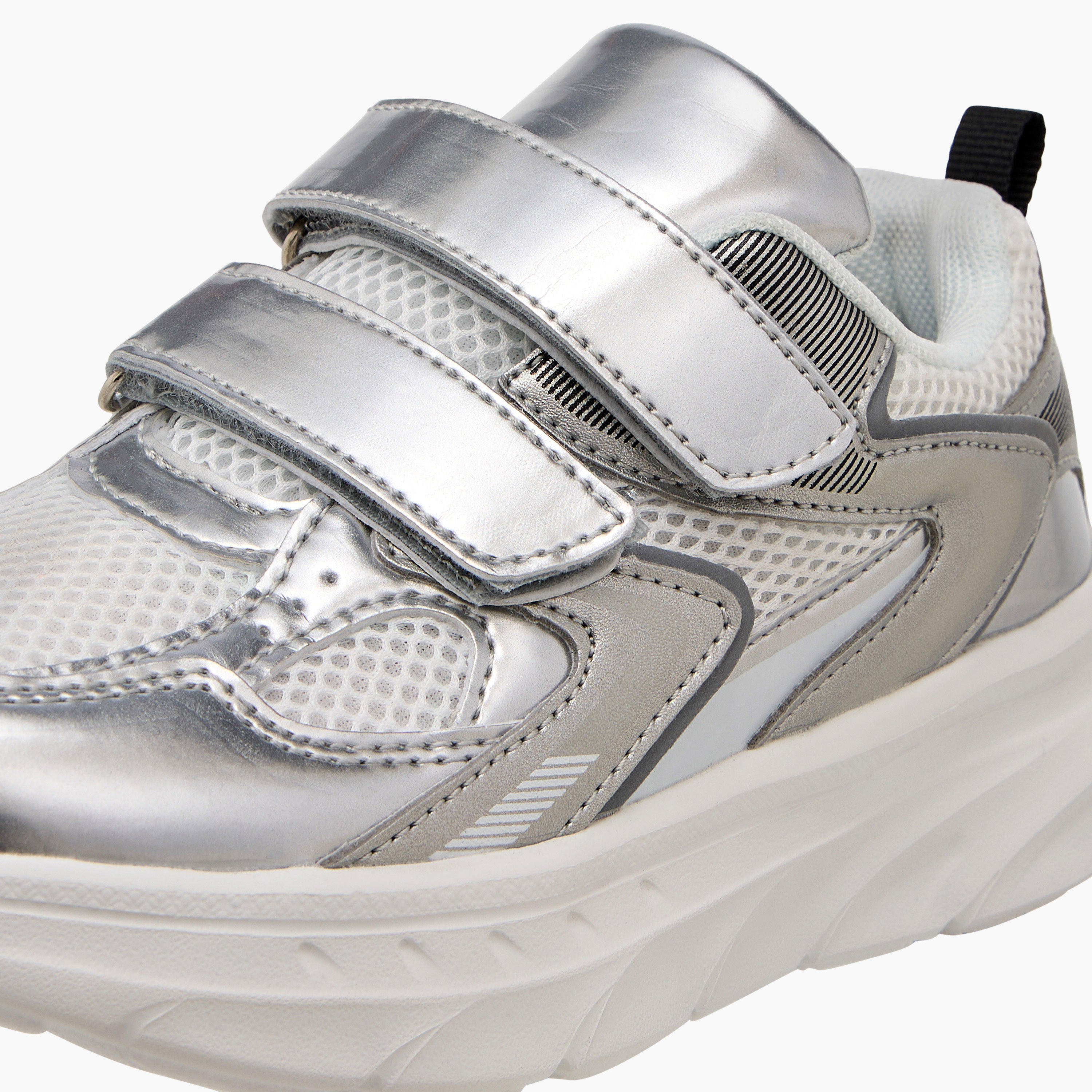 Flora Bella Panelled Sneakers with Hook and Loop Closure-girls-shoes-sneakers-image-4