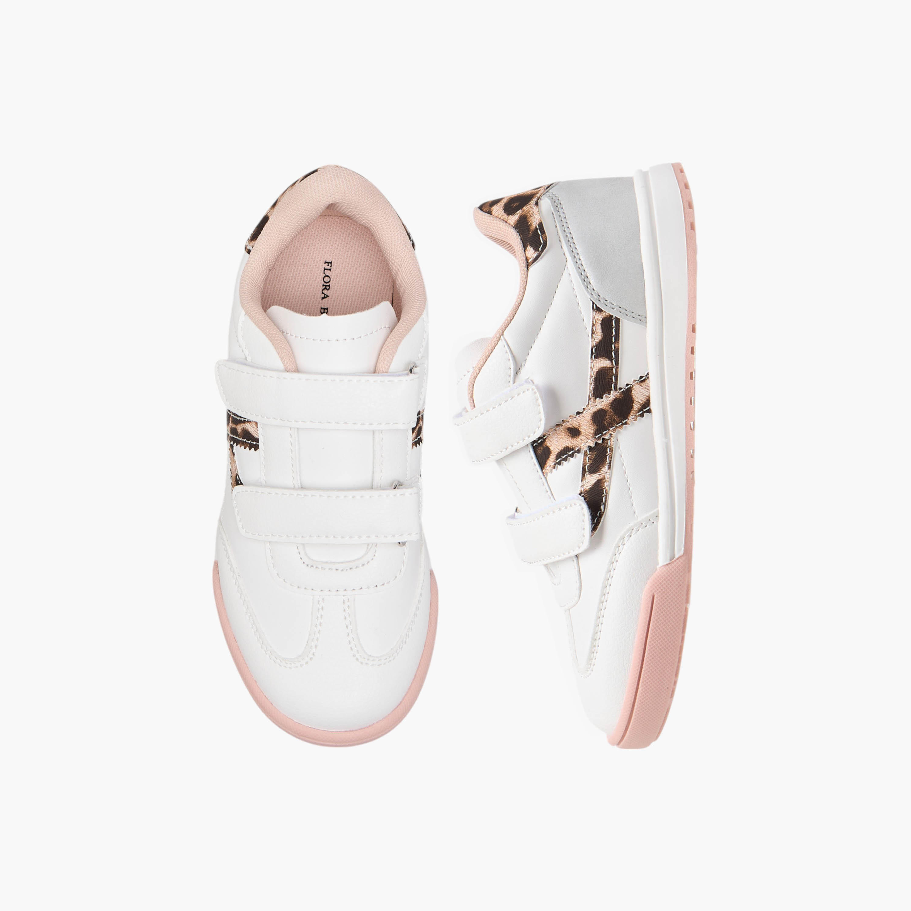 Flora Bella Animal Print Sneakers with Hook and Loop Closure-girls-shoes-sneakers-image-1