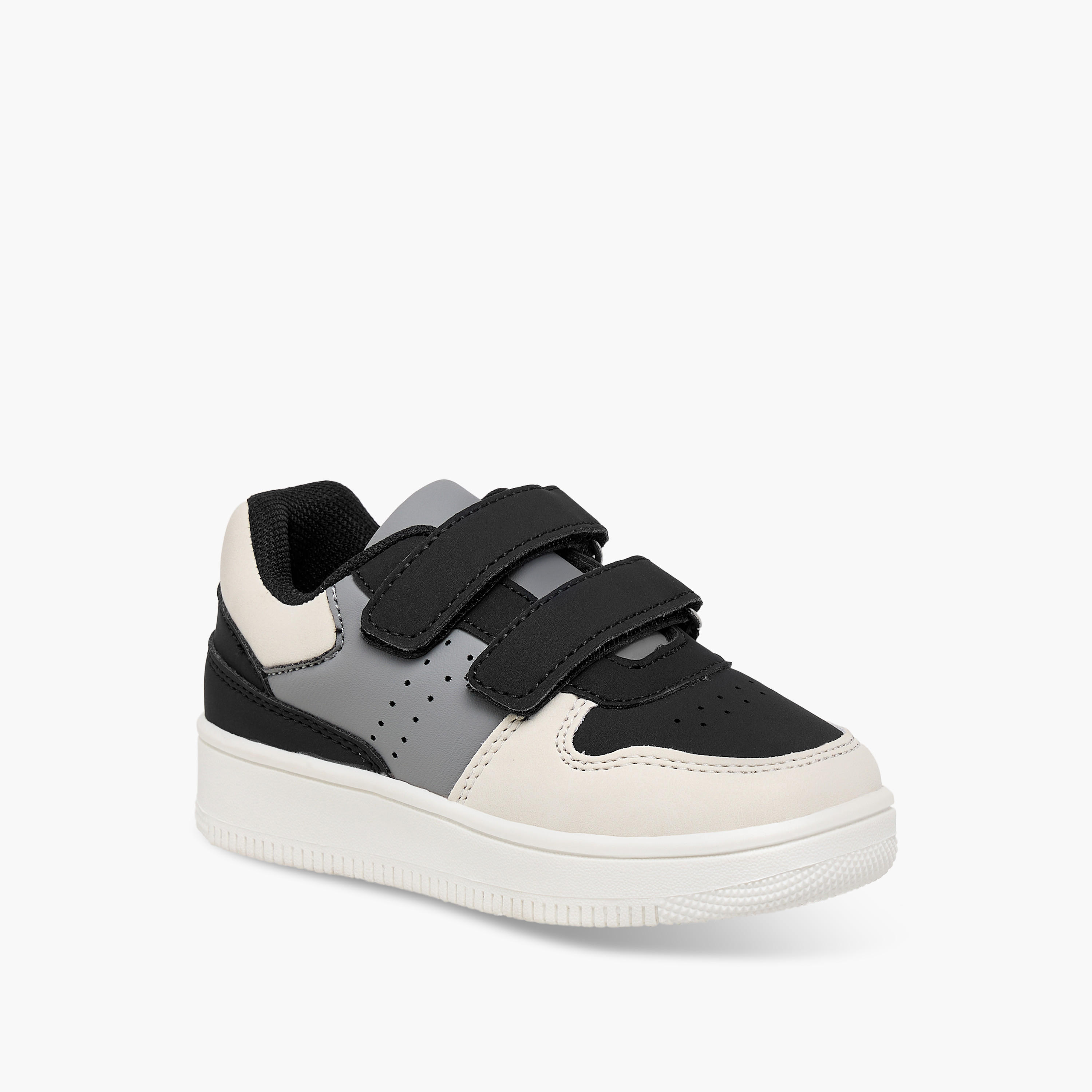 LBL by Shoexpress Panelled Sneakers with Hook and Loop Closure-boys-shoes-sneakers-image-2
