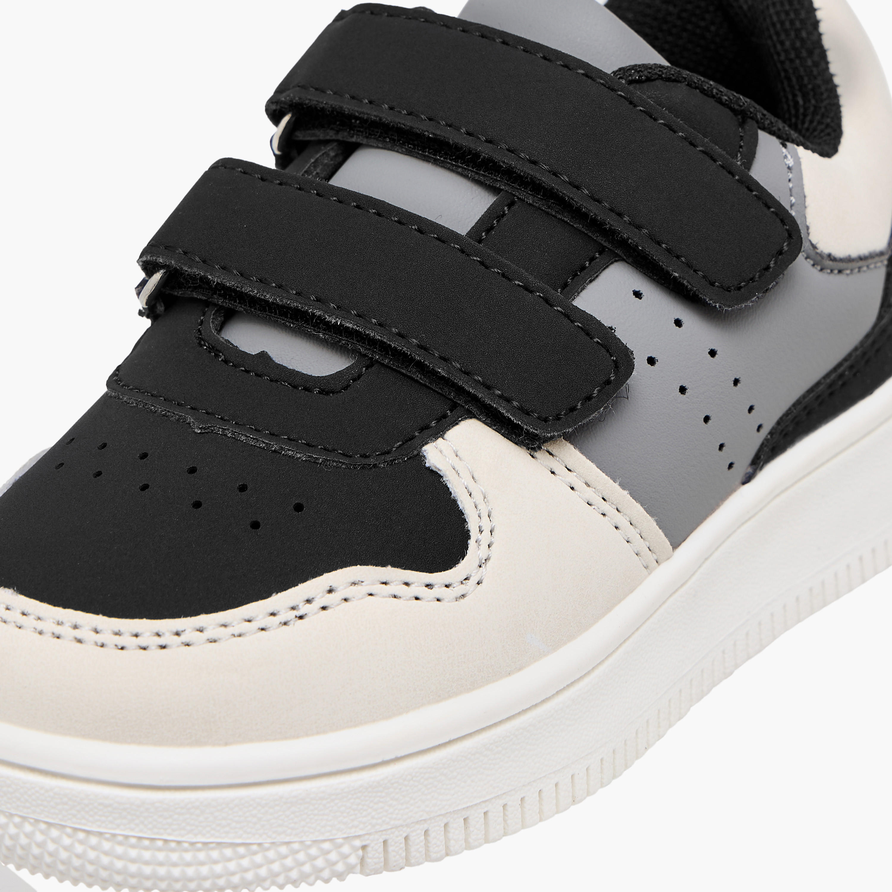 LBL by Shoexpress Panelled Sneakers with Hook and Loop Closure-boys-shoes-sneakers-image-4