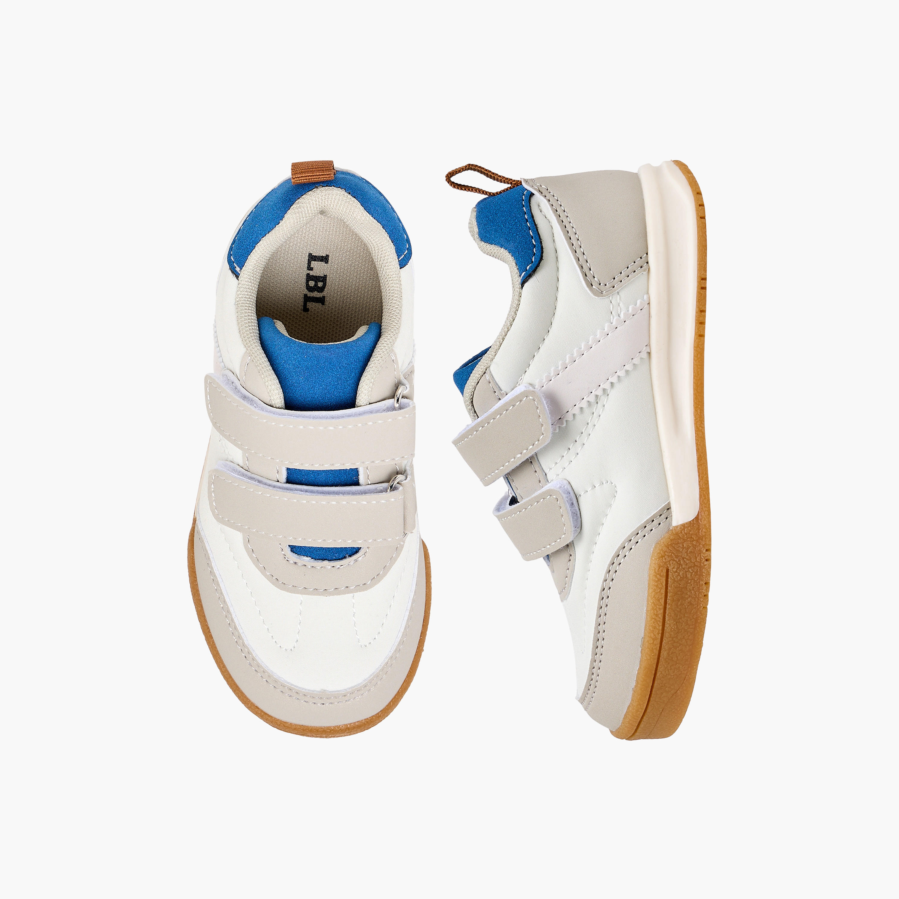 LBL by Shoexpress Panelled Sneakers with Hook and Loop Closure-boys-shoes-sneakers-image-1