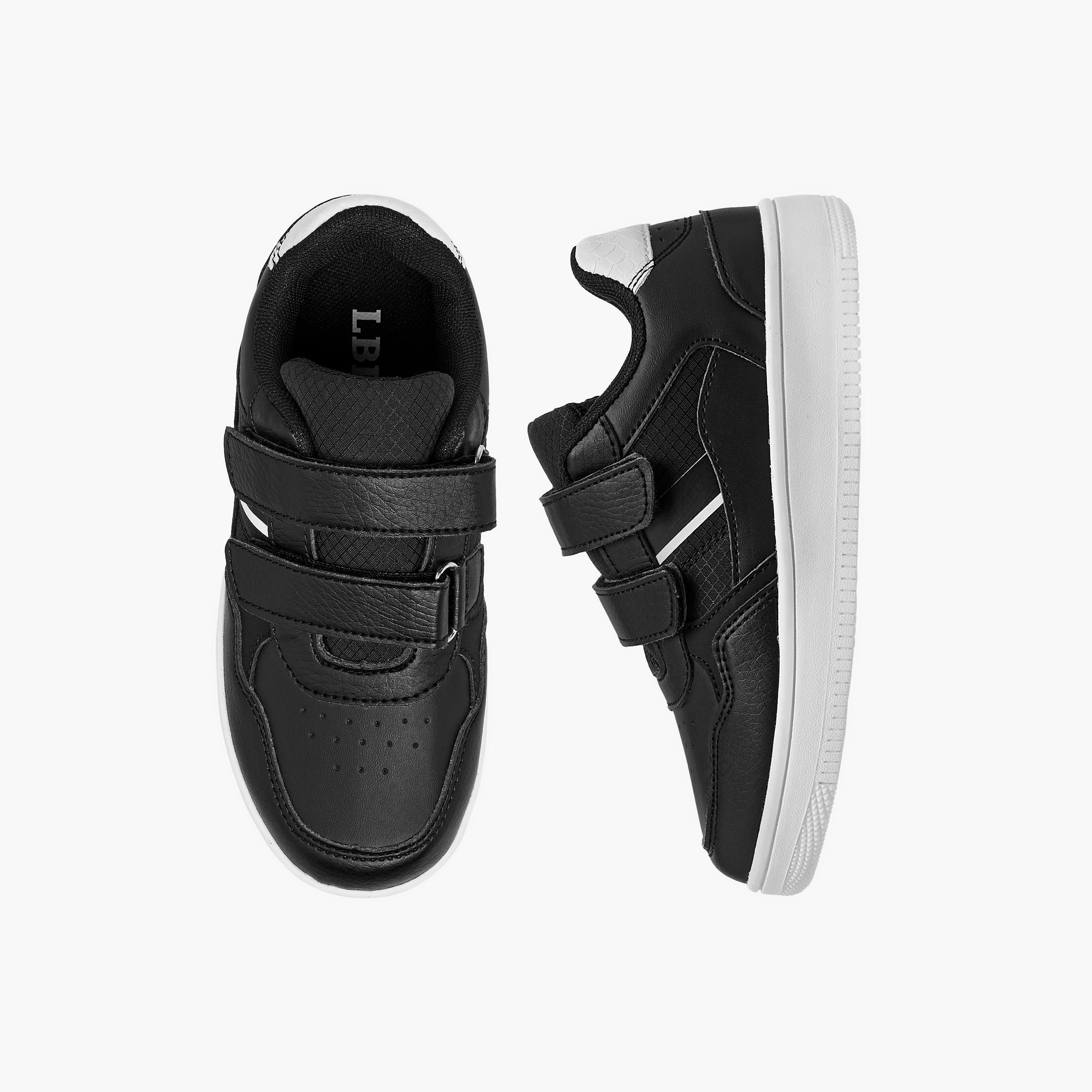LBL by Shoexpress Panelled Sneakers with Hook and Loop Closure-boys-shoes-sneakers-image-1