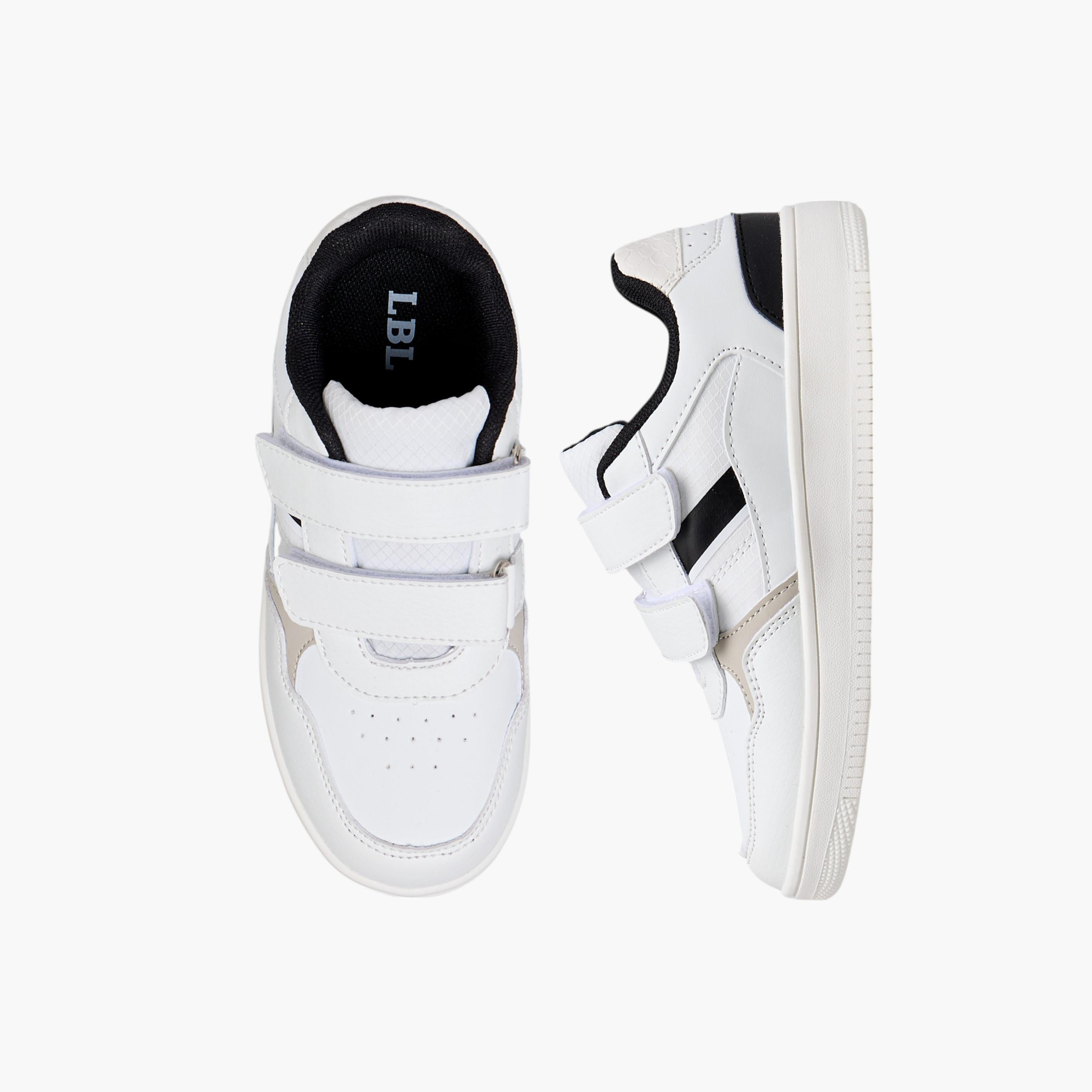 LBL by Shoexpress Panelled Sneakers with Hook and Loop Closure-boys-shoes-sneakers-image-1