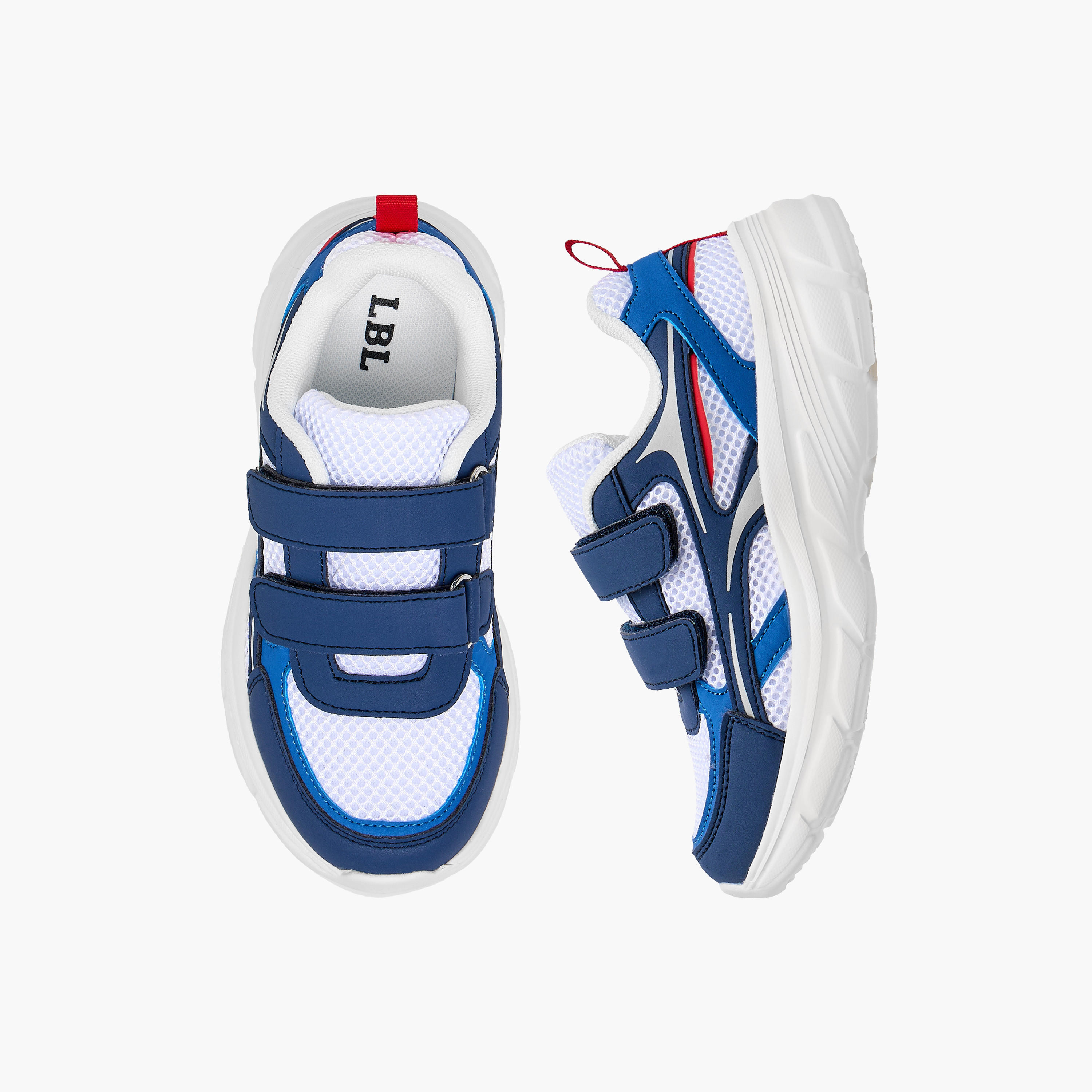 LBL by Shoexpress Panelled Sneakers with Hook and Loop Closure-boys-shoes-sneakers-image-1
