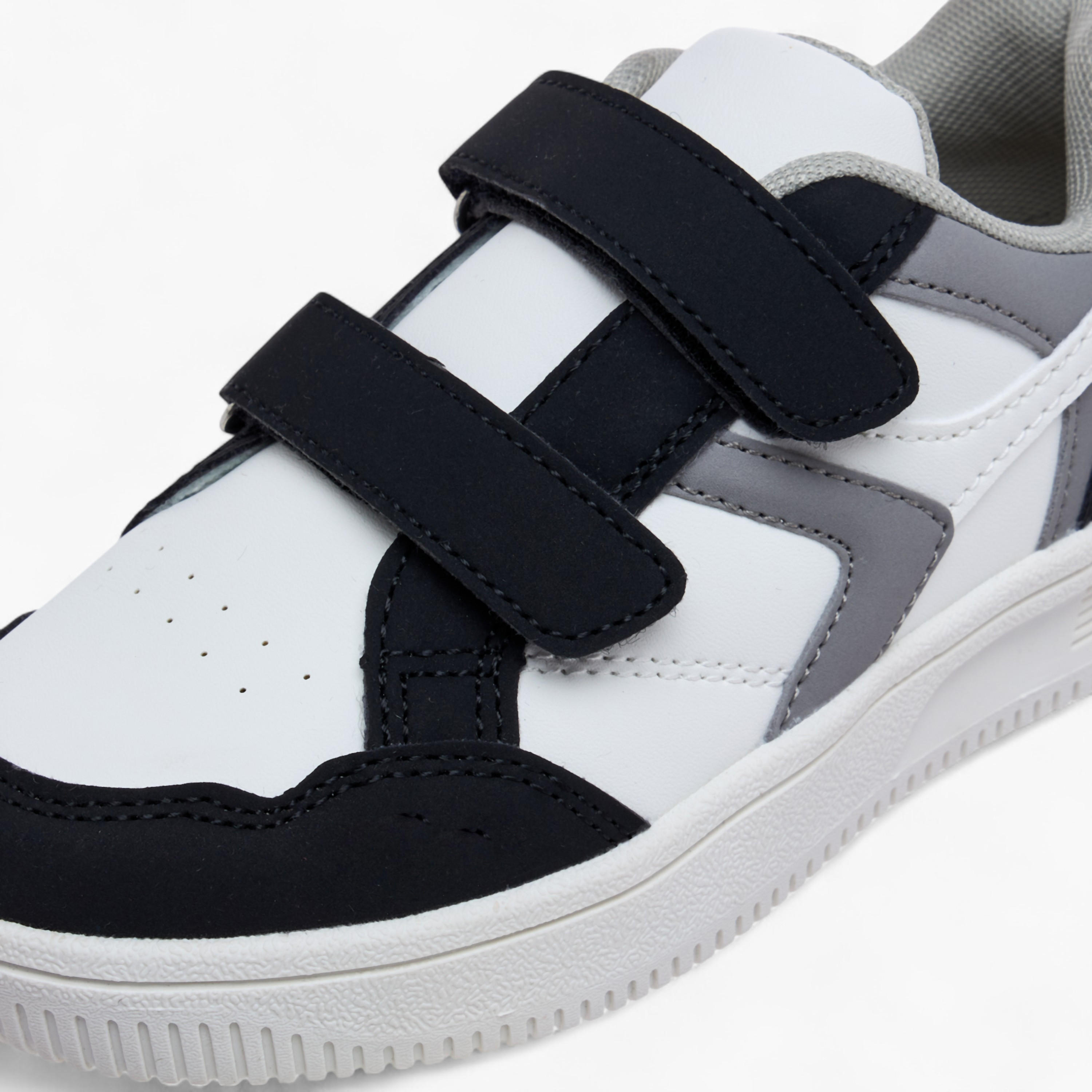 LBL by Shoexpress Panelled Sneakers with Hook and Loop Closure-boys-shoes-sneakers-image-4