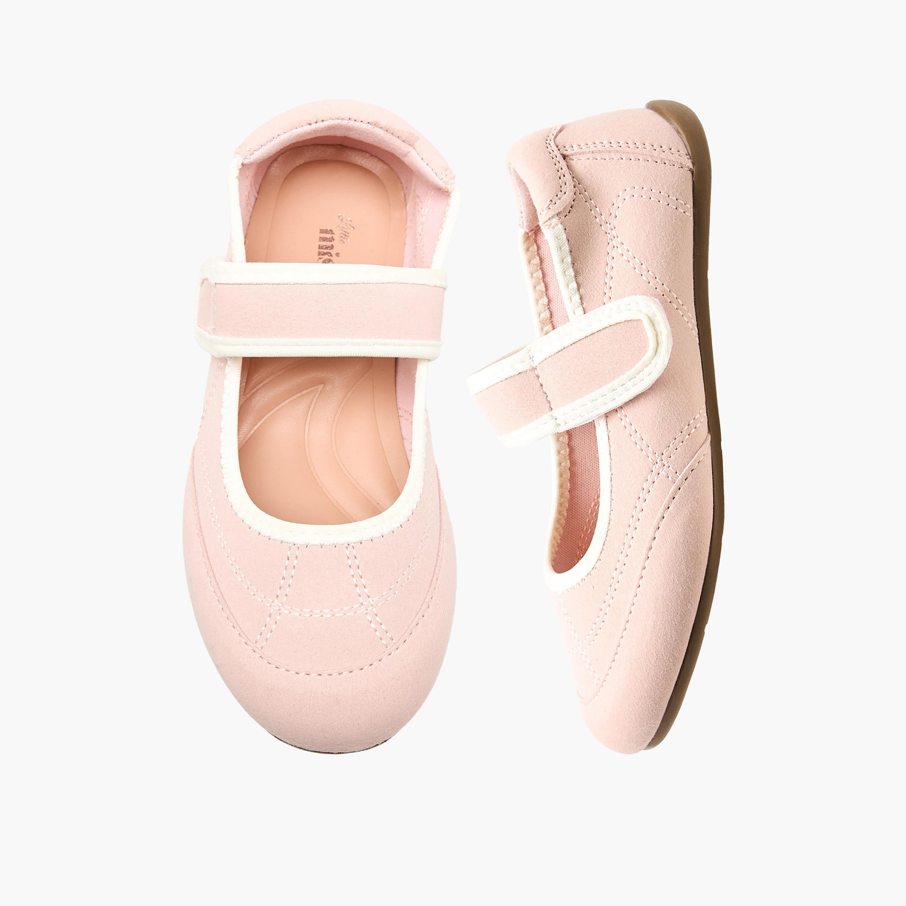 حذاء ماري جين بشريط إغلاق لاصق للبنات من ليتل ميسي-girls-shoes-maryjanes-image-1