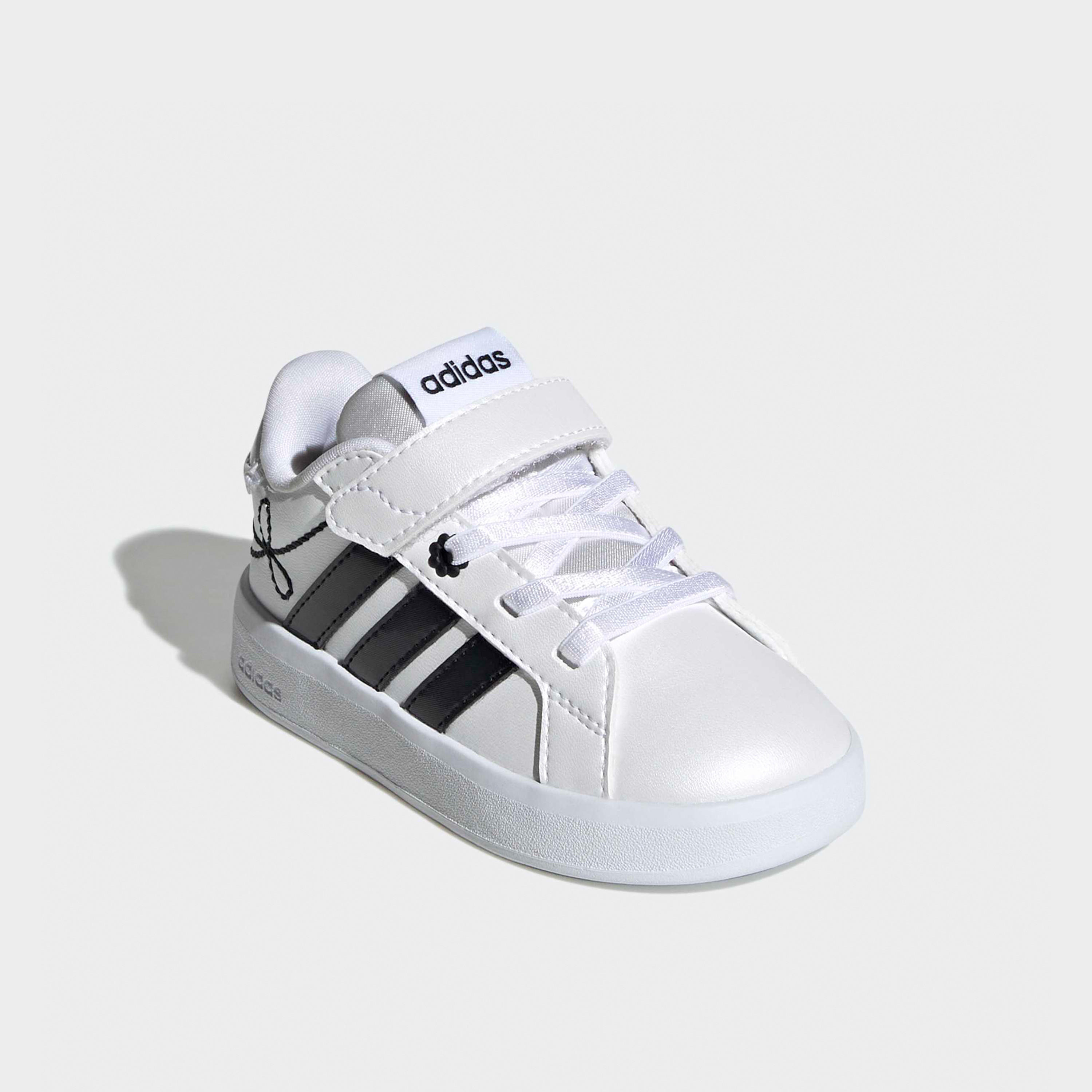 Adidas Girls Grand Court 3.0 EL Hook & Loop Ankle Sneakers-baby-girls-shoes-closedshoes-image-1