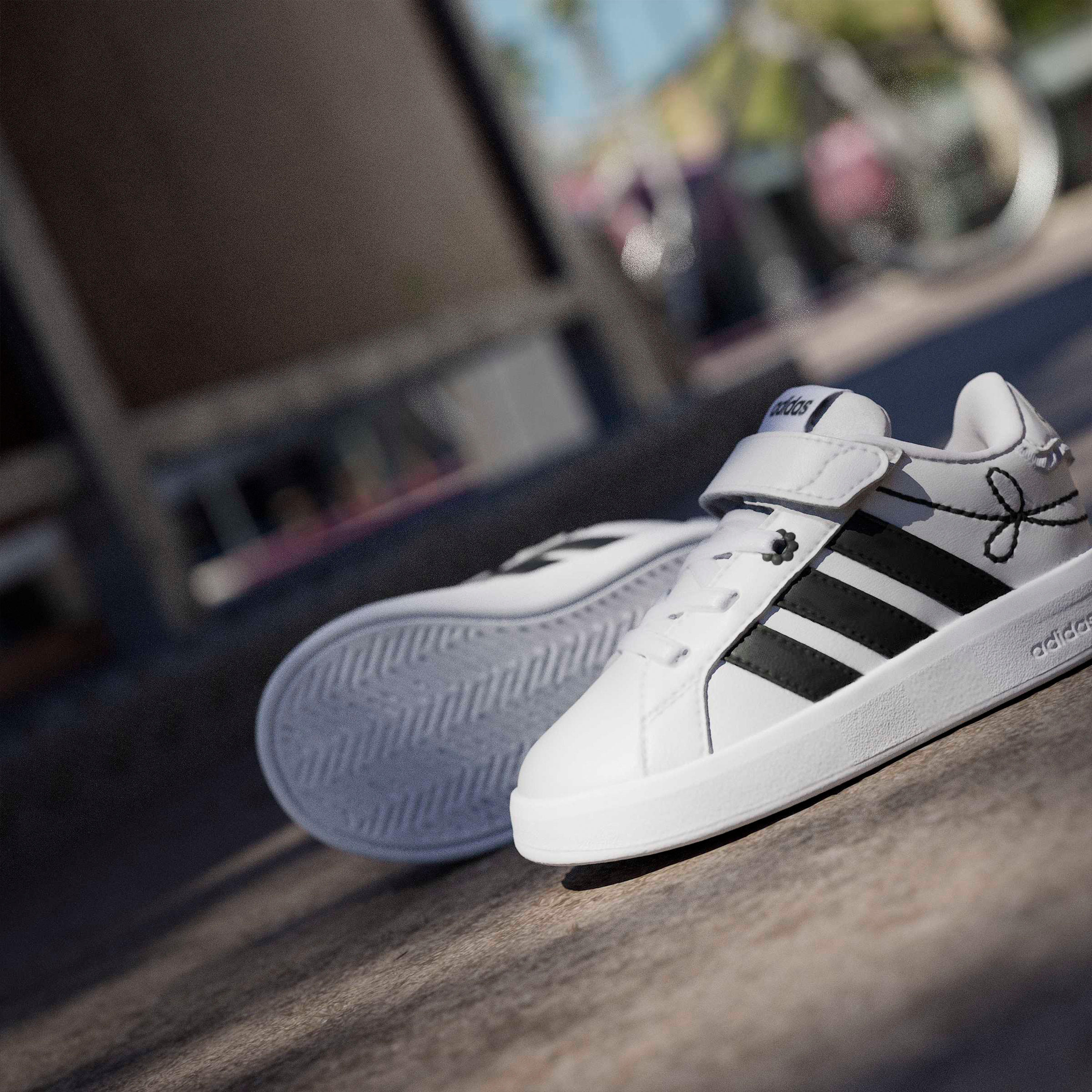 Adidas Girls Grand Court 3.0 EL Hook & Loop Ankle Sneakers-baby-girls-shoes-closedshoes-image-13