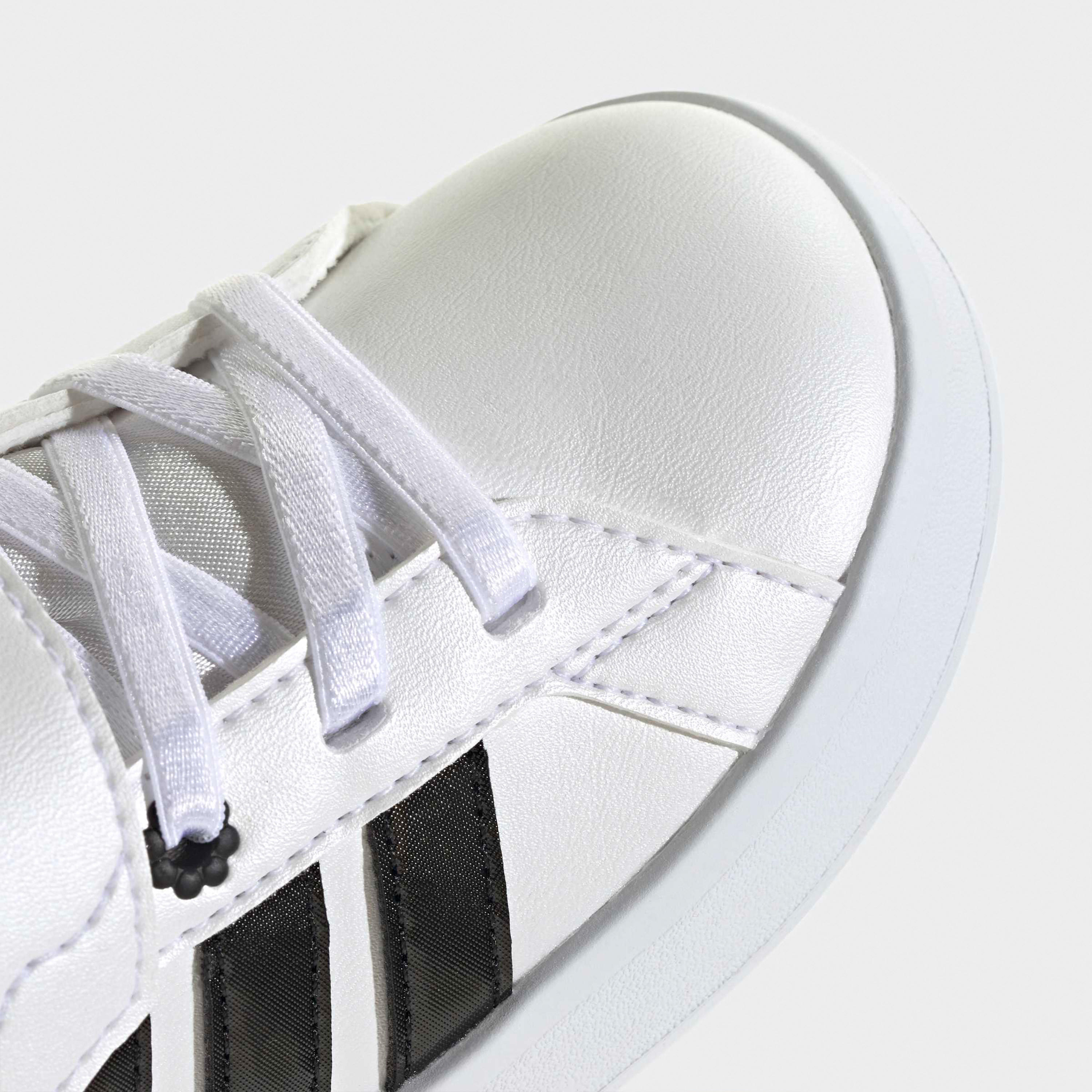 Adidas Girls Grand Court 3.0 EL Hook & Loop Ankle Sneakers-baby-girls-shoes-closedshoes-image-6