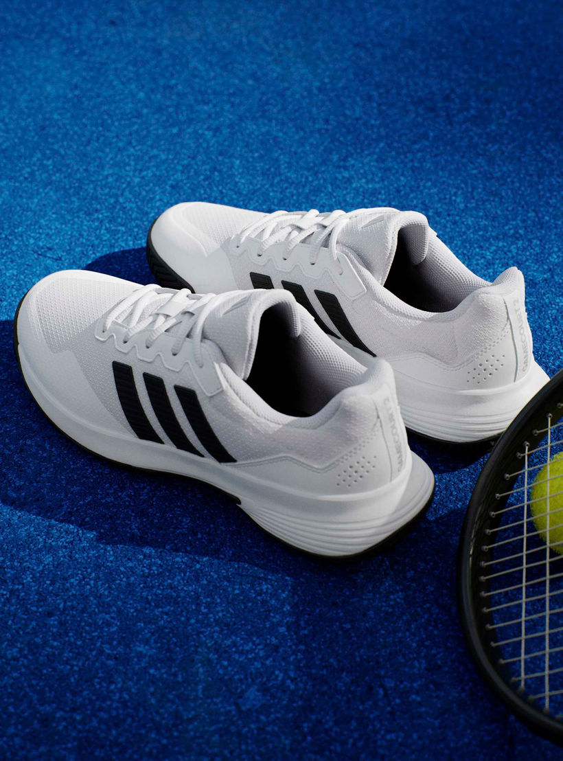 Adidas Men Gamecourt Lace-Up Tennis Shoes-sports-men-shoes-image-9