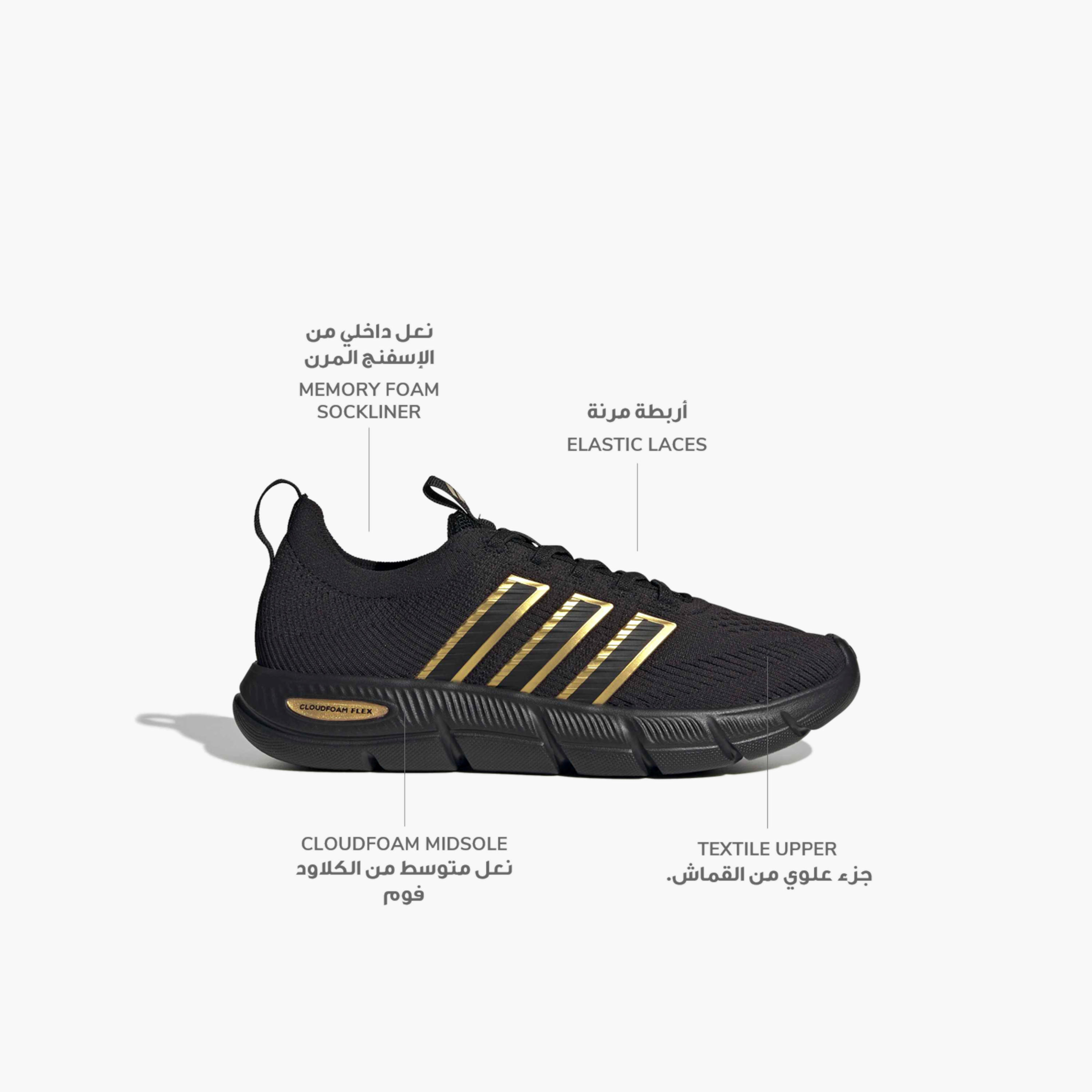Adidas Women Cloudfoam Flex - Slounge Slip-On Ankle Sneakers-women-shoes-sneakers-image-2