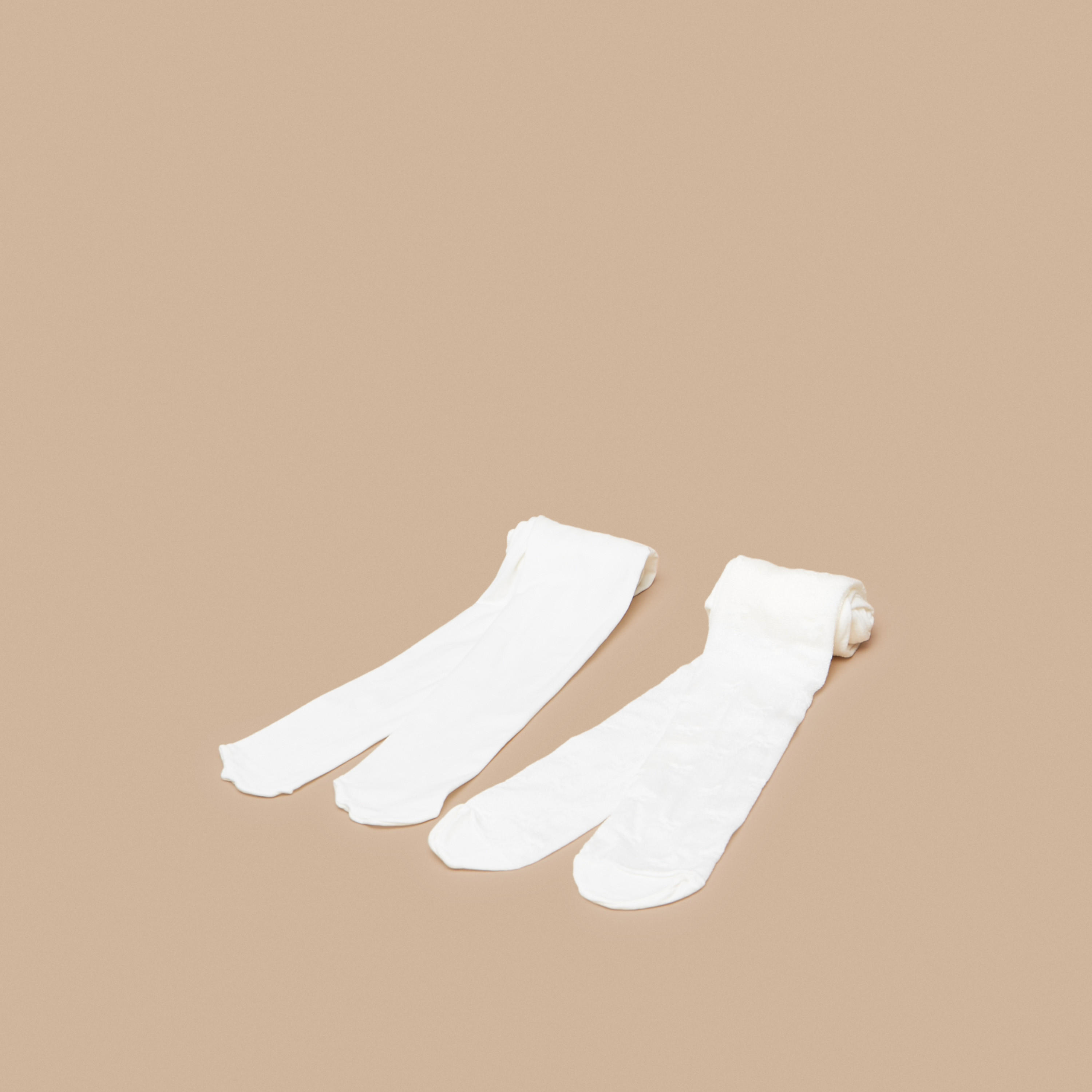 Barefeet Textured Tights - Set of 2-girls-accessories-socks-image-1