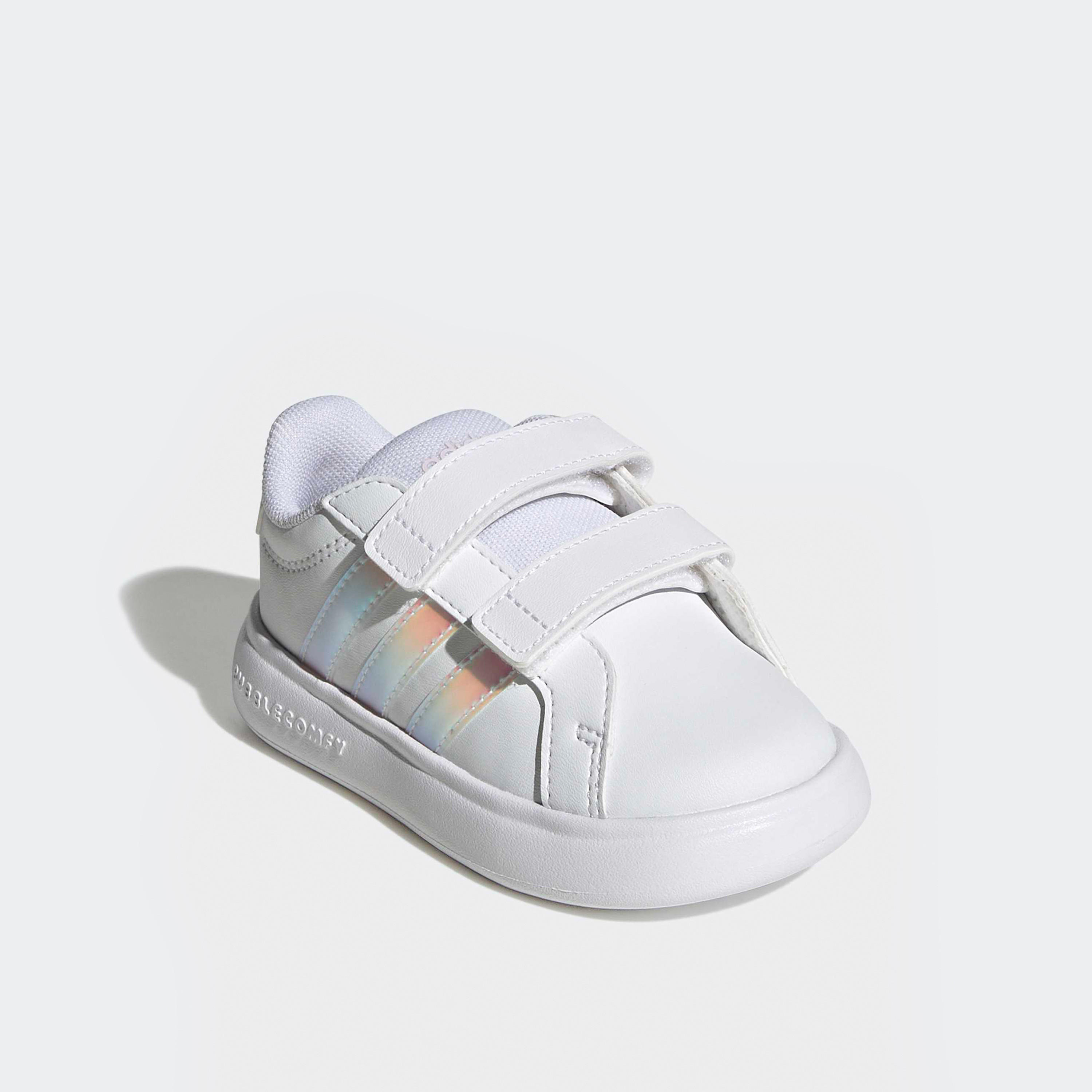 Adidas Grand Court 3.0 Bubble CF Sneakers with Hook & Loop Closure-baby-girls-shoes-closedshoes-image-1