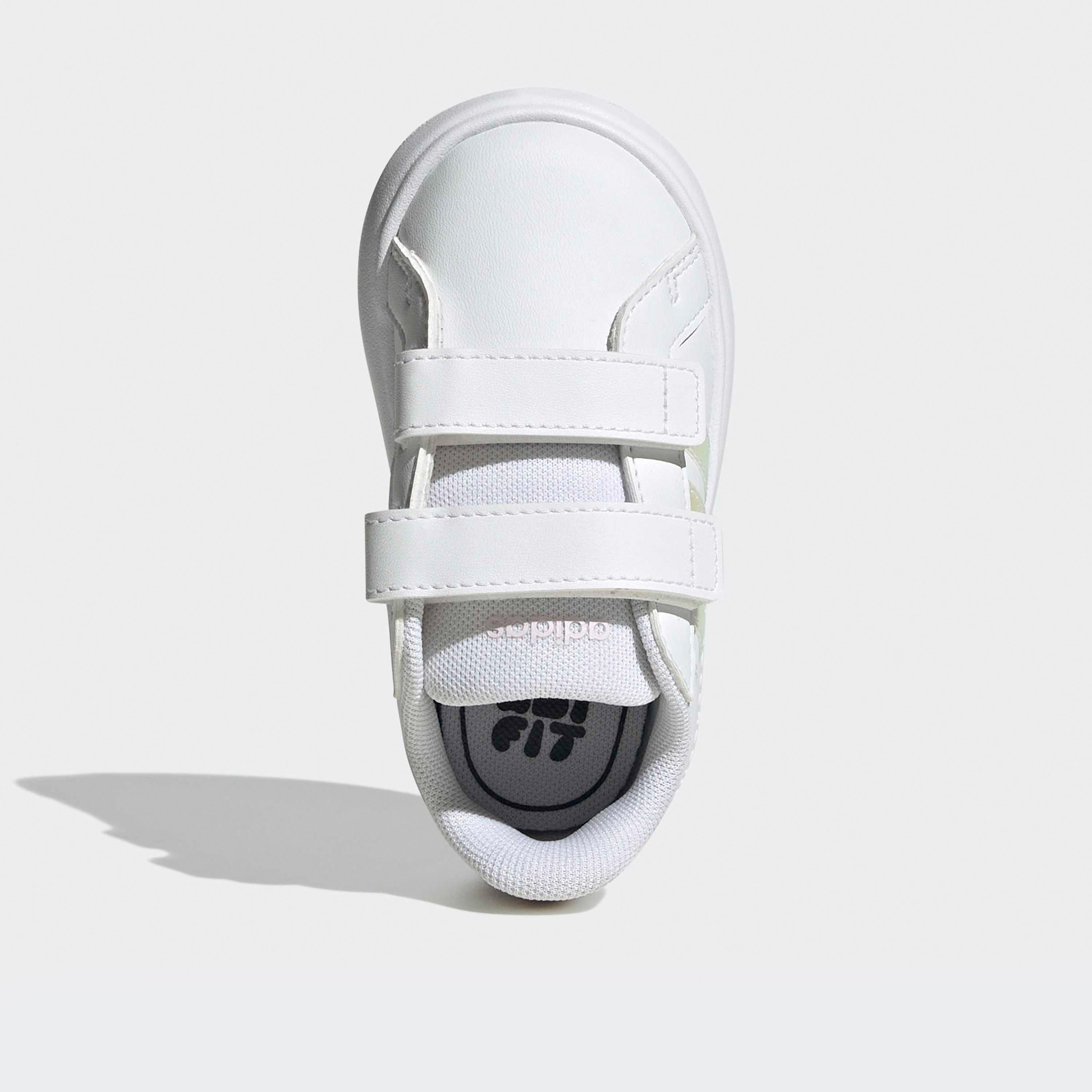 Adidas Grand Court 3.0 Bubble CF Sneakers with Hook & Loop Closure-baby-girls-shoes-closedshoes-image-4