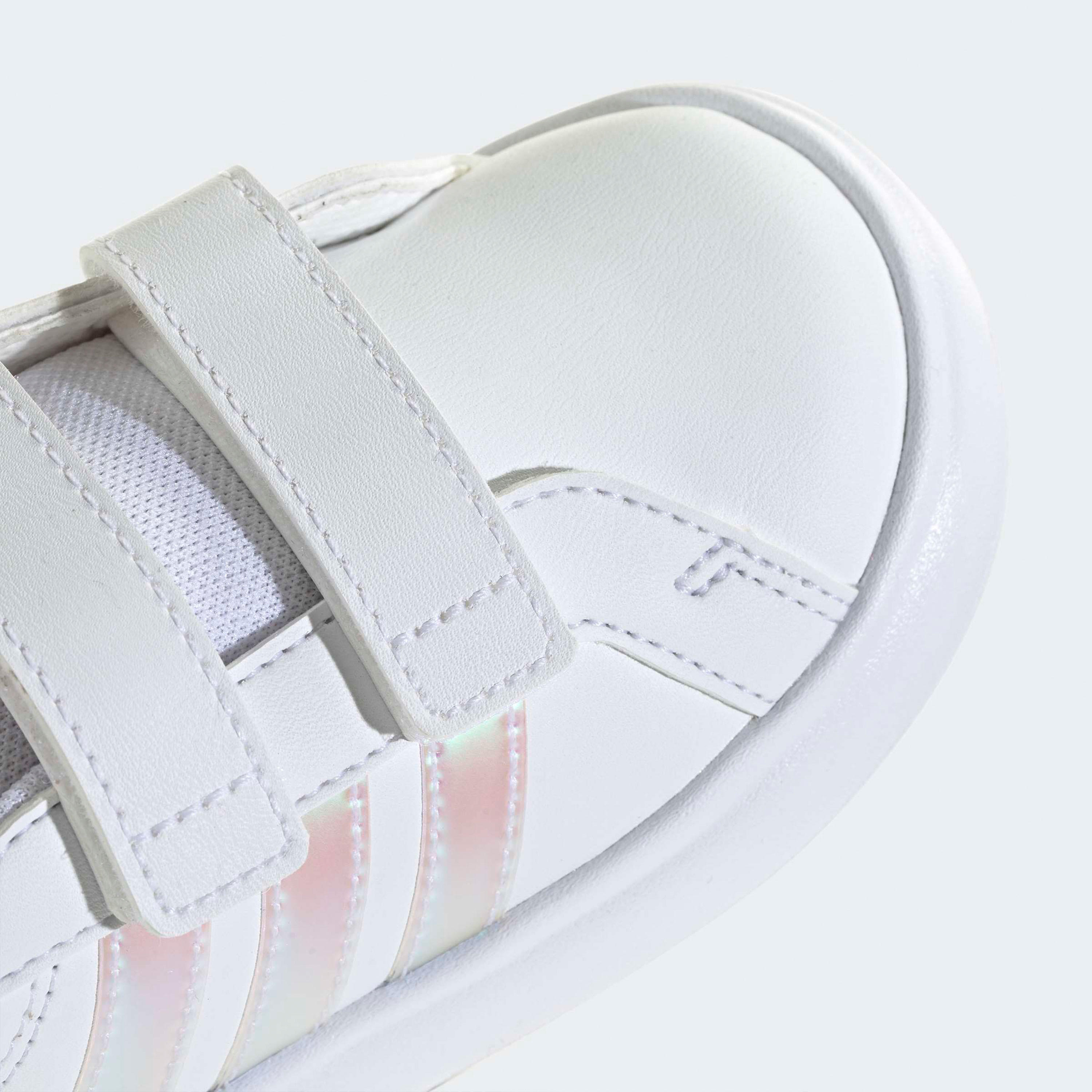 Adidas Grand Court 3.0 Bubble CF Sneakers with Hook & Loop Closure-baby-girls-shoes-closedshoes-image-8