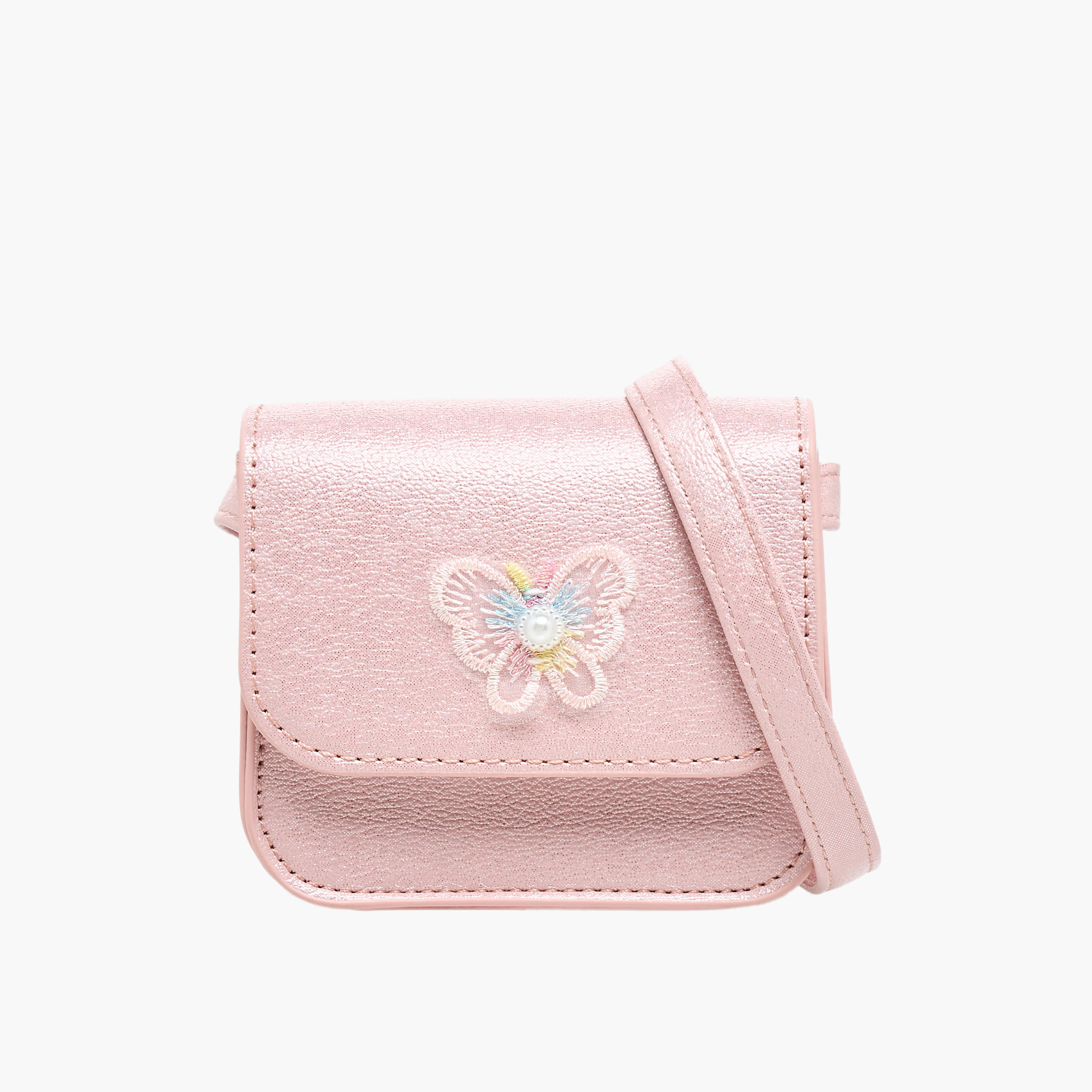 Flora Bella Butterfly Applique Crossbody Bag with Chain Strap-girls-accessories-bags-image-1