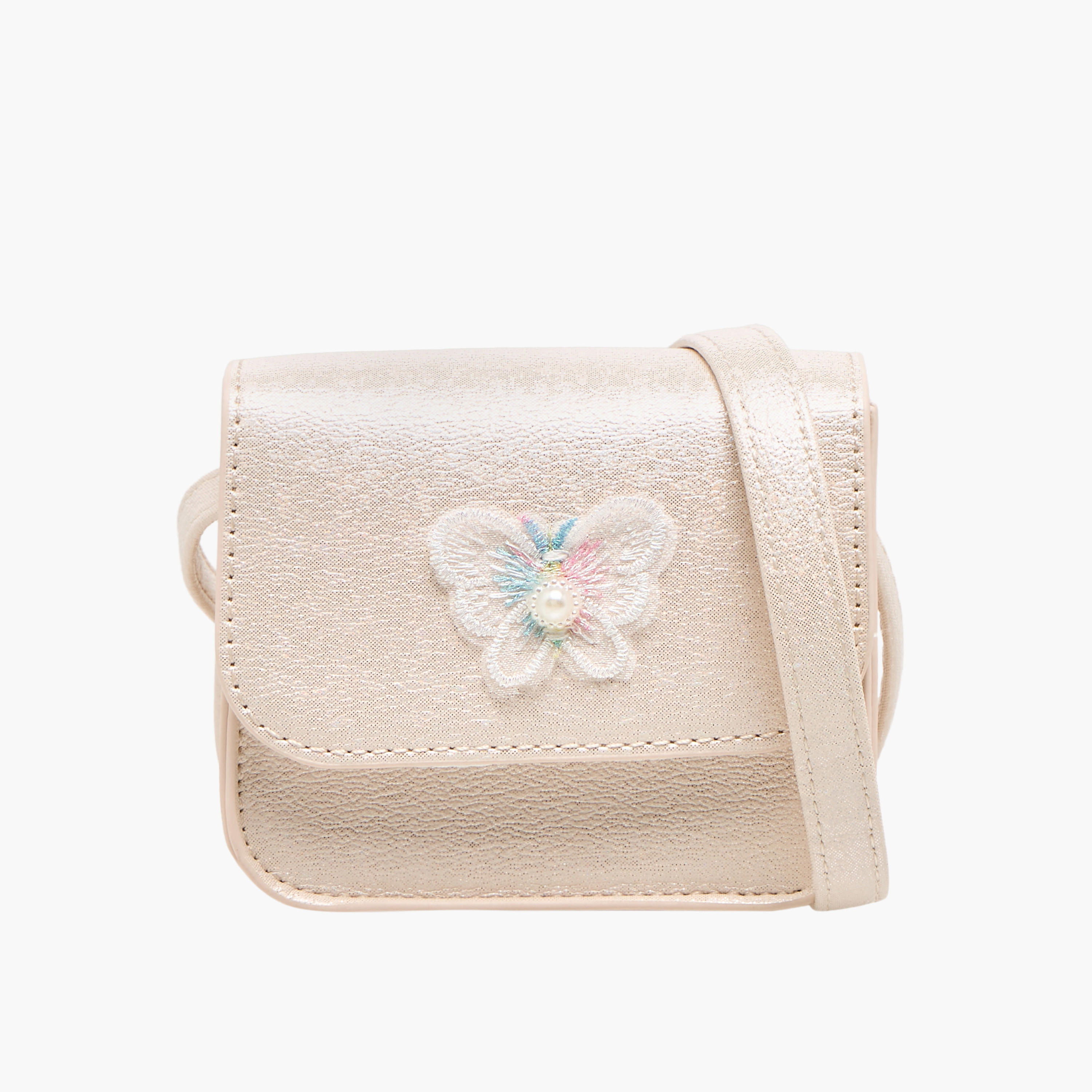 Flora Bella Butterfly Applique Crossbody Bag with Chain Strap-girls-accessories-bags-image-1