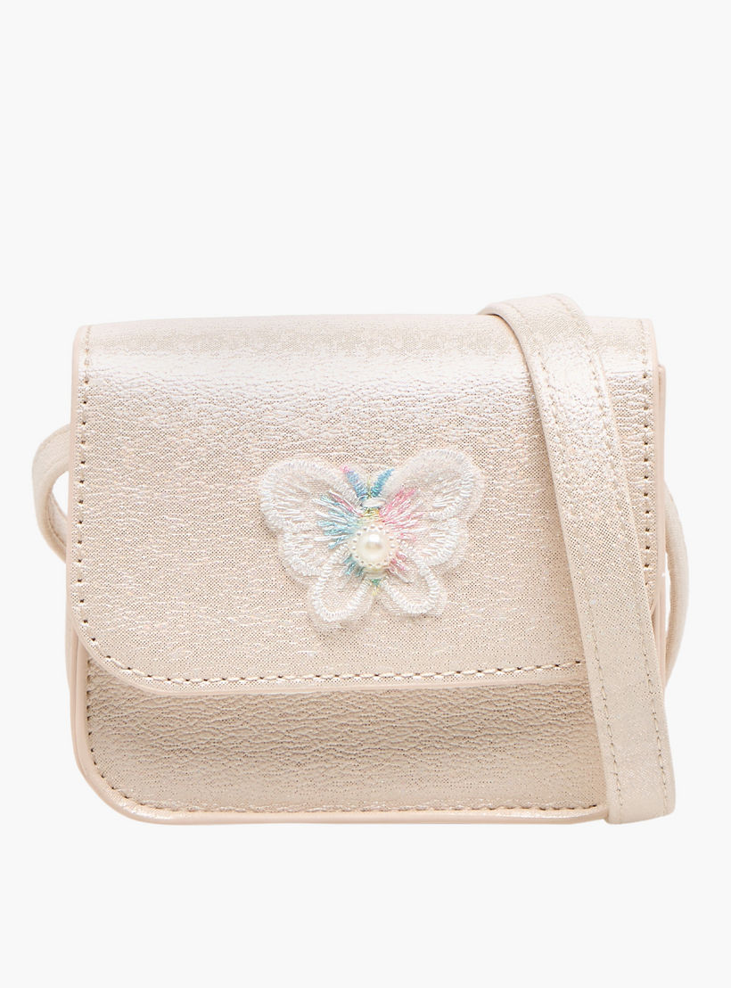 Flora Bella Butterfly Applique Crossbody Bag with Chain Strap-girls-accessories-bags-image-1