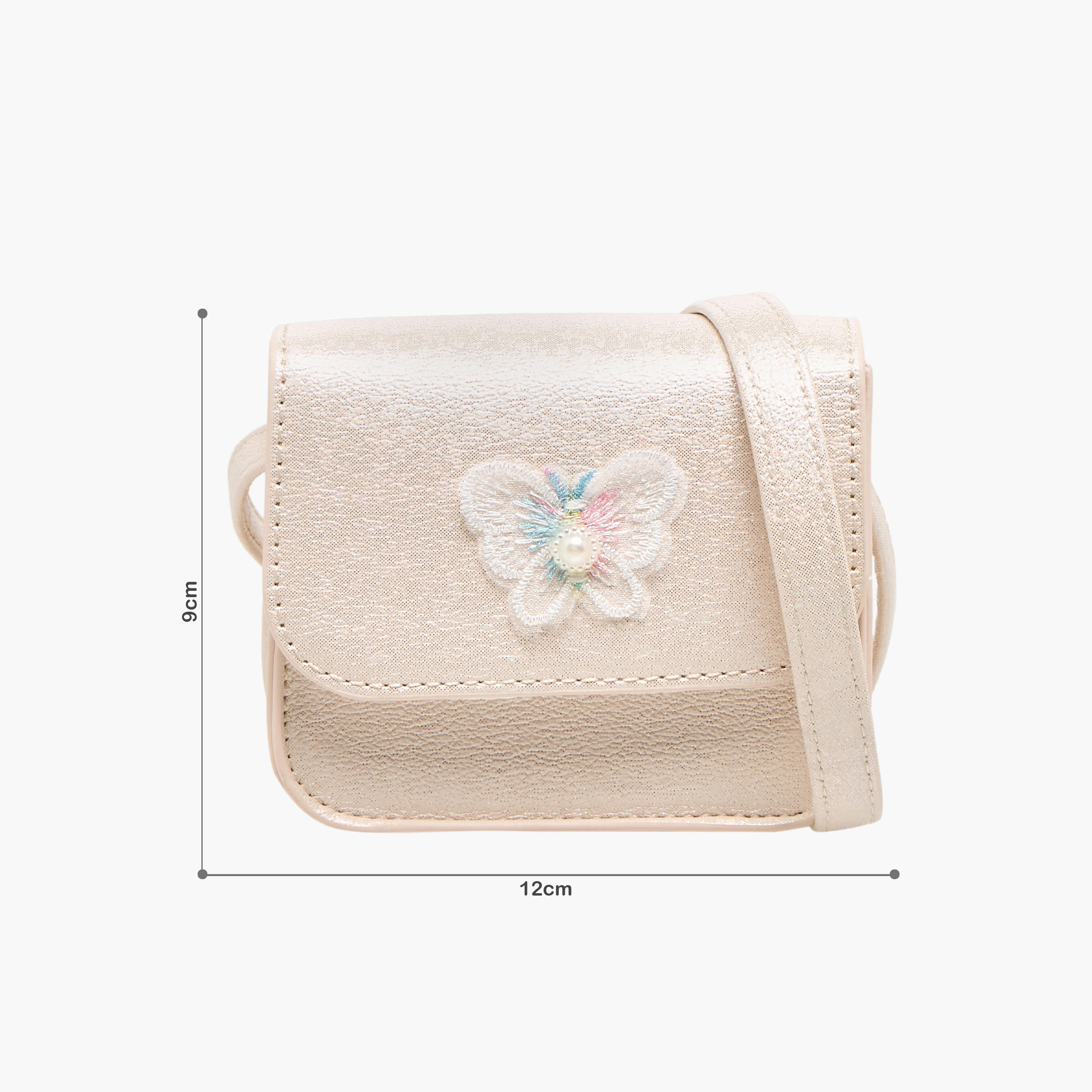 Flora Bella Butterfly Applique Crossbody Bag with Chain Strap-girls-accessories-bags-image-2