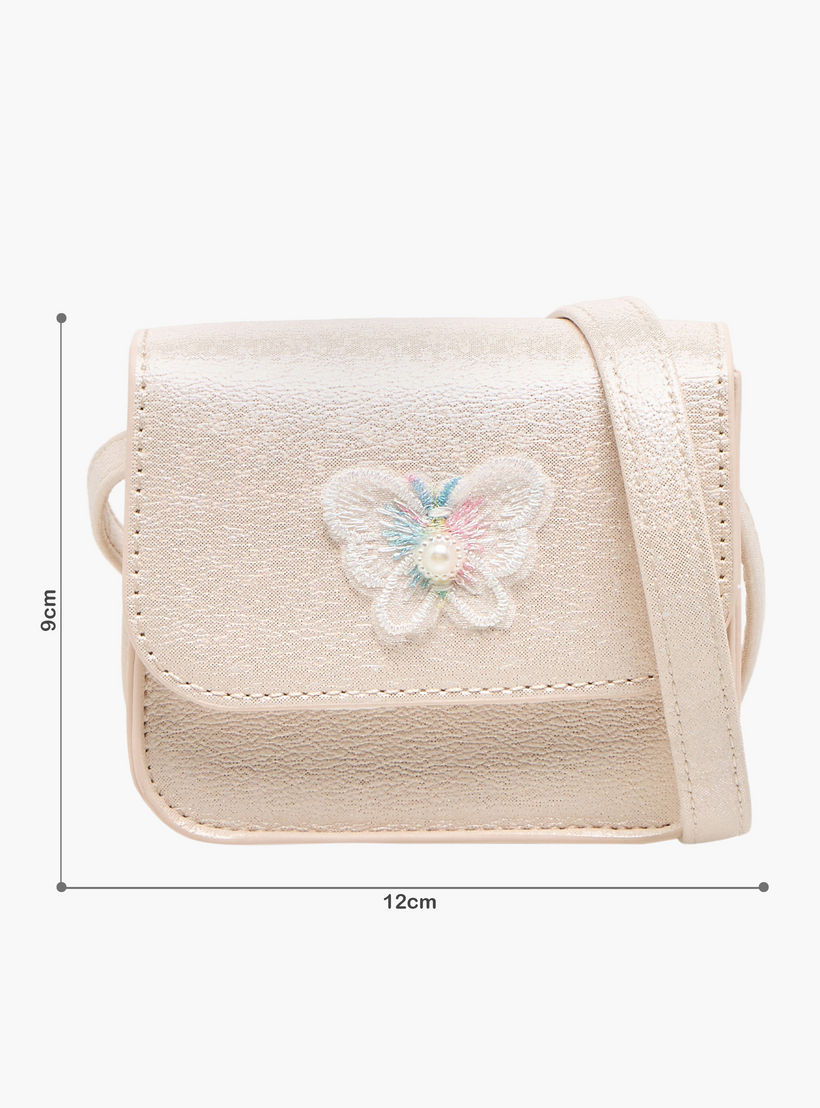Flora Bella Butterfly Applique Crossbody Bag with Chain Strap-girls-accessories-bags-image-2