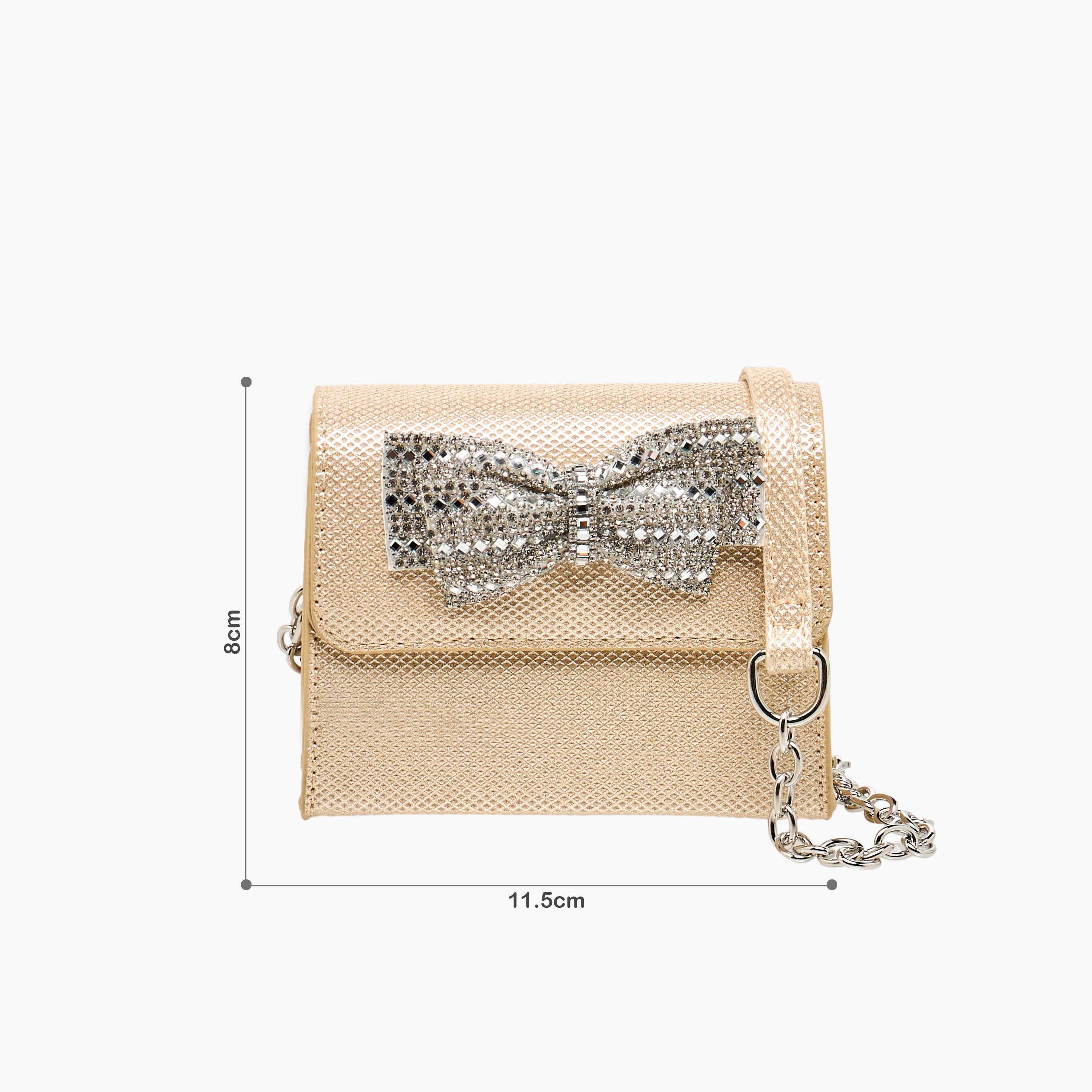Flora Bella Embellished Bow Crossbody Bag with Chain Strap-girls-accessories-bags-image-2