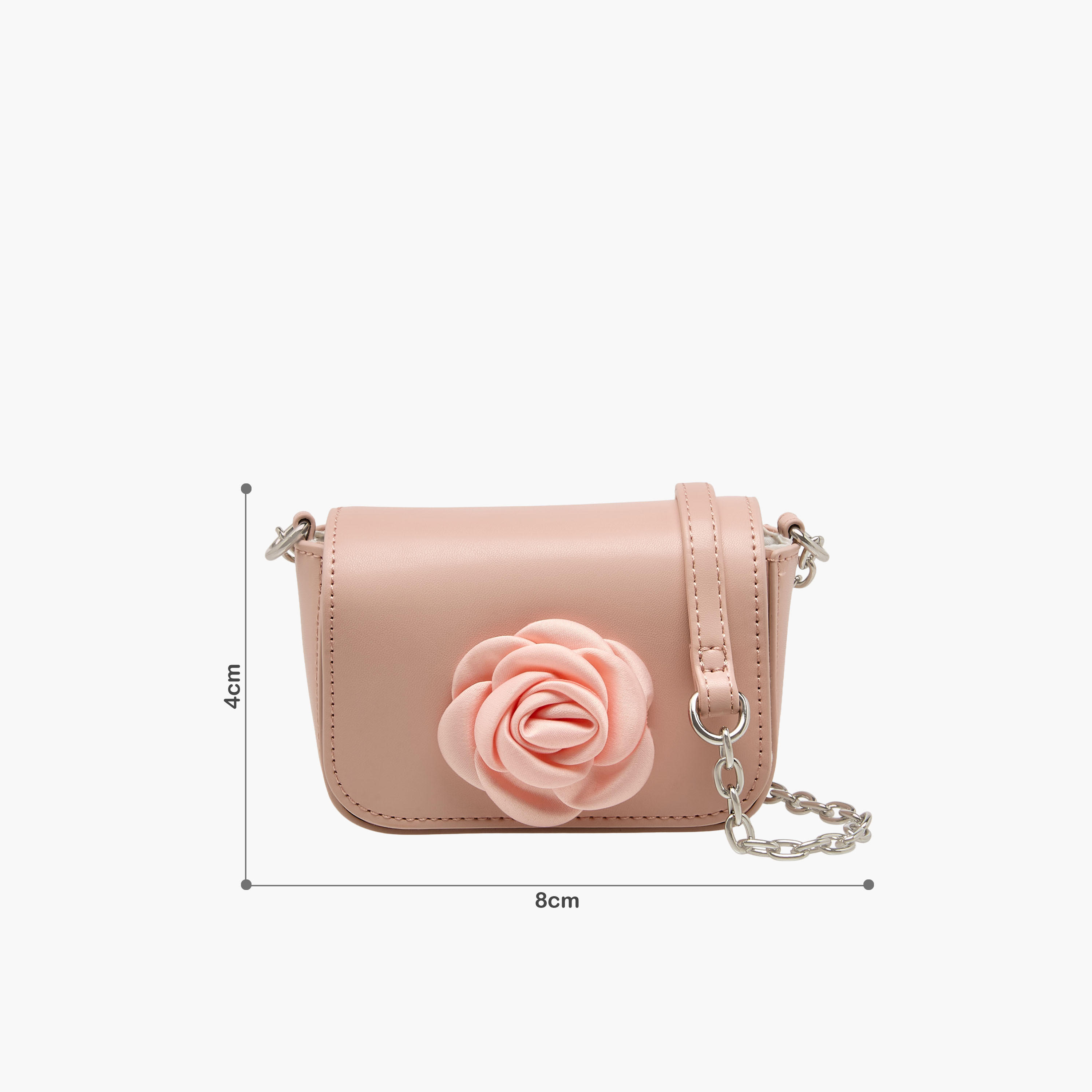 Flora Bella Floral Accent Crossbody Bag with Chain Strap-girls-accessories-bags-image-2