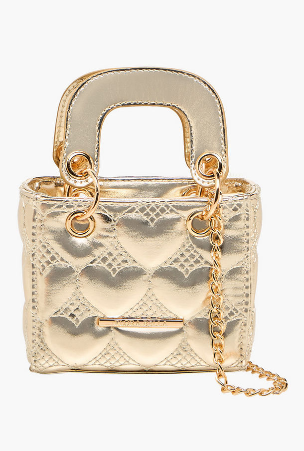 Flora Bella Heart Quilted Crossbody Bag with Chain Strap-girls-accessories-image-1