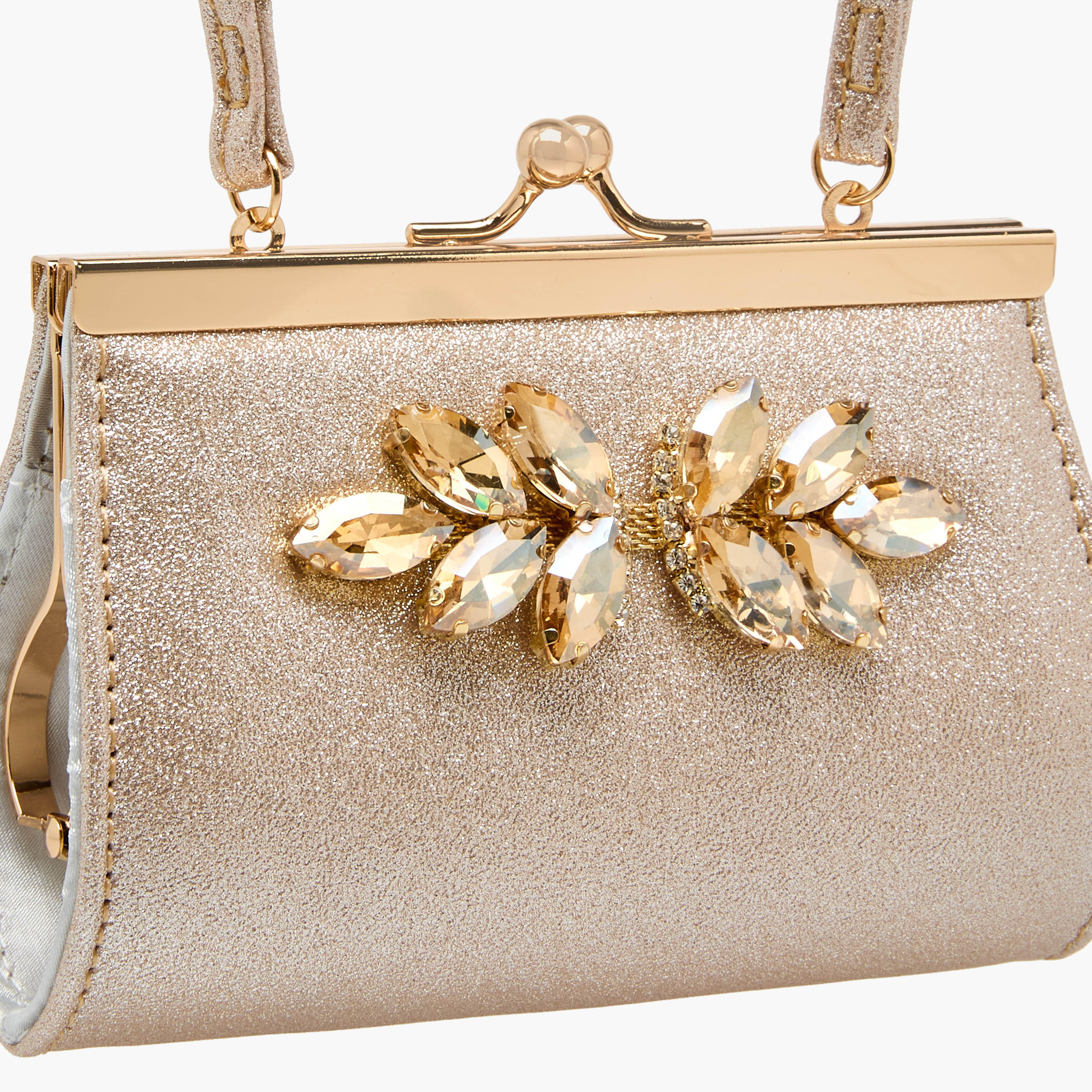 شنطة كلاتش بتزيينات حجر ومقبض علوي من فلورا بيلا-women-bagsandwallets-handbags-image-5