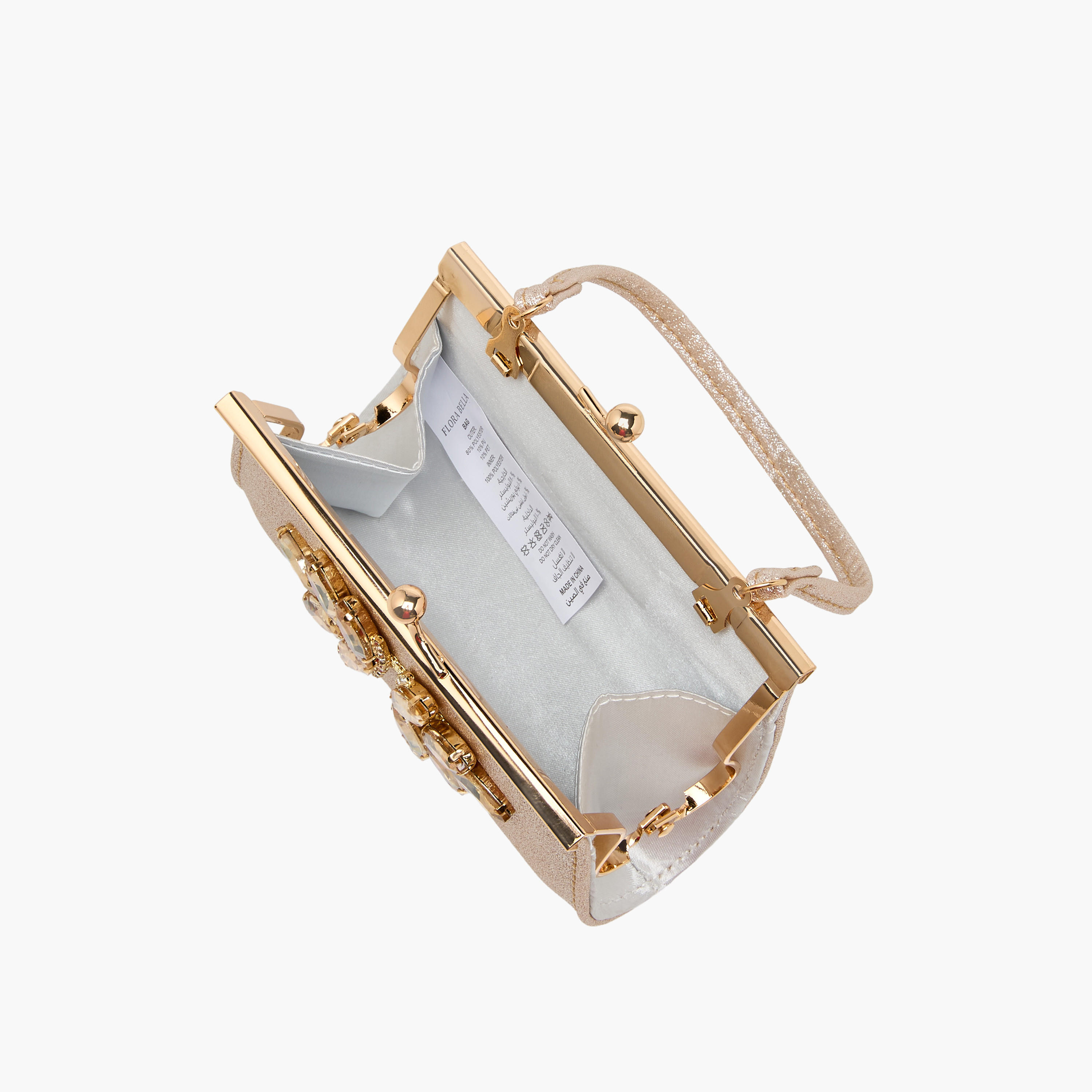 شنطة كلاتش بتزيينات حجر ومقبض علوي من فلورا بيلا-women-bagsandwallets-handbags-image-8