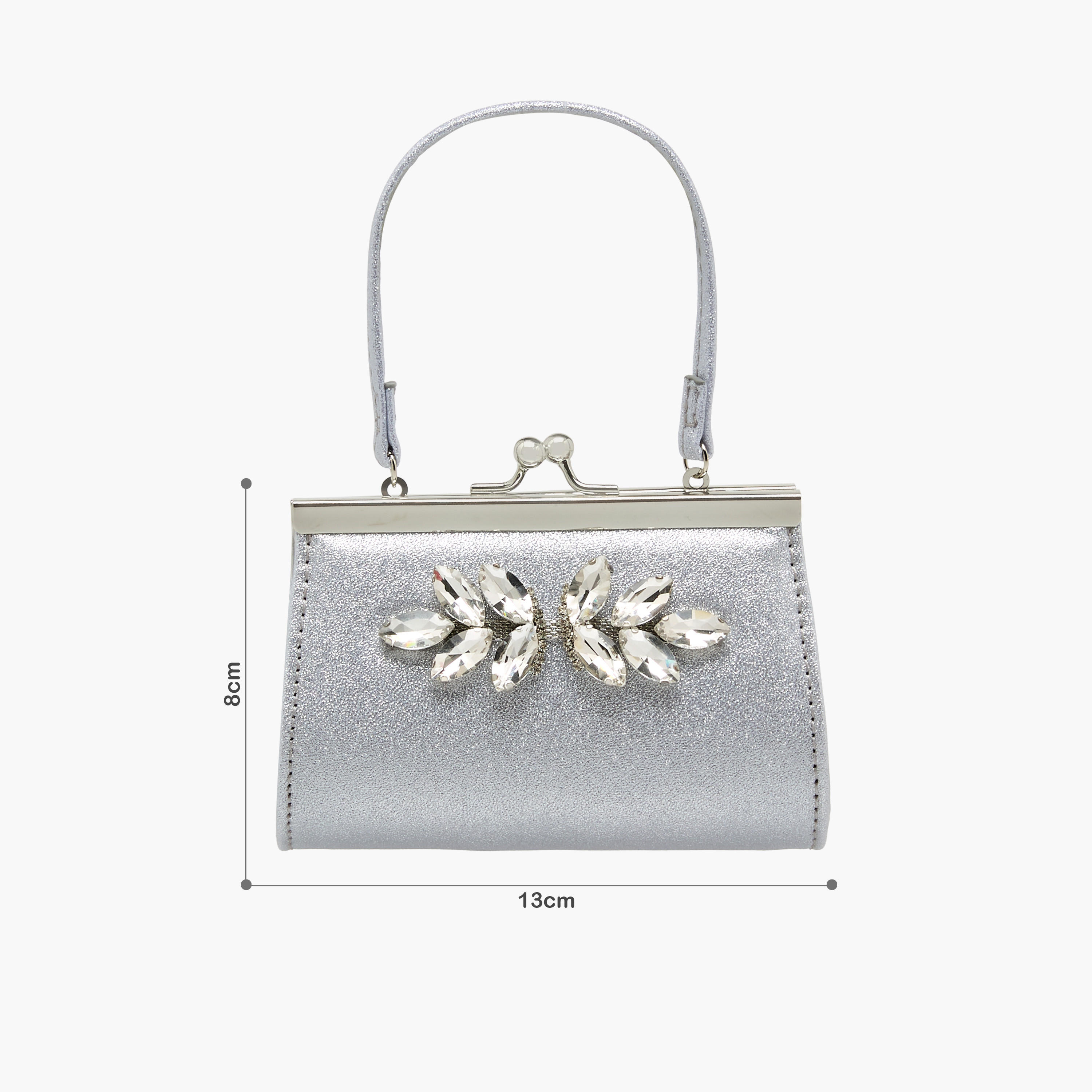 شنطة كلاتش بتزيينات حجر ومقبض علوي من فلورا بيلا-women-bagsandwallets-handbags-image-2